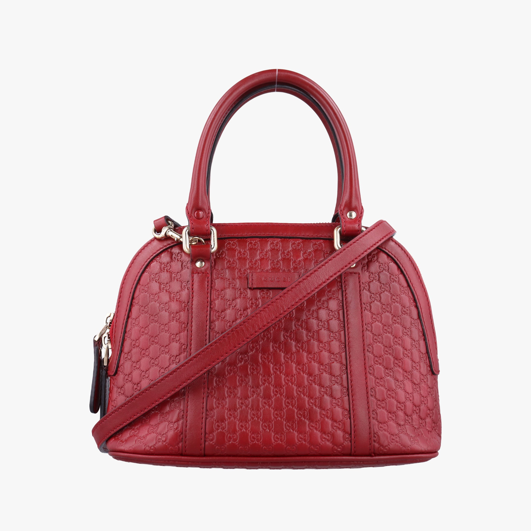Pre-owned Gucci Microguccissima Red Leather 449654 shoulderbag | stylenewstar