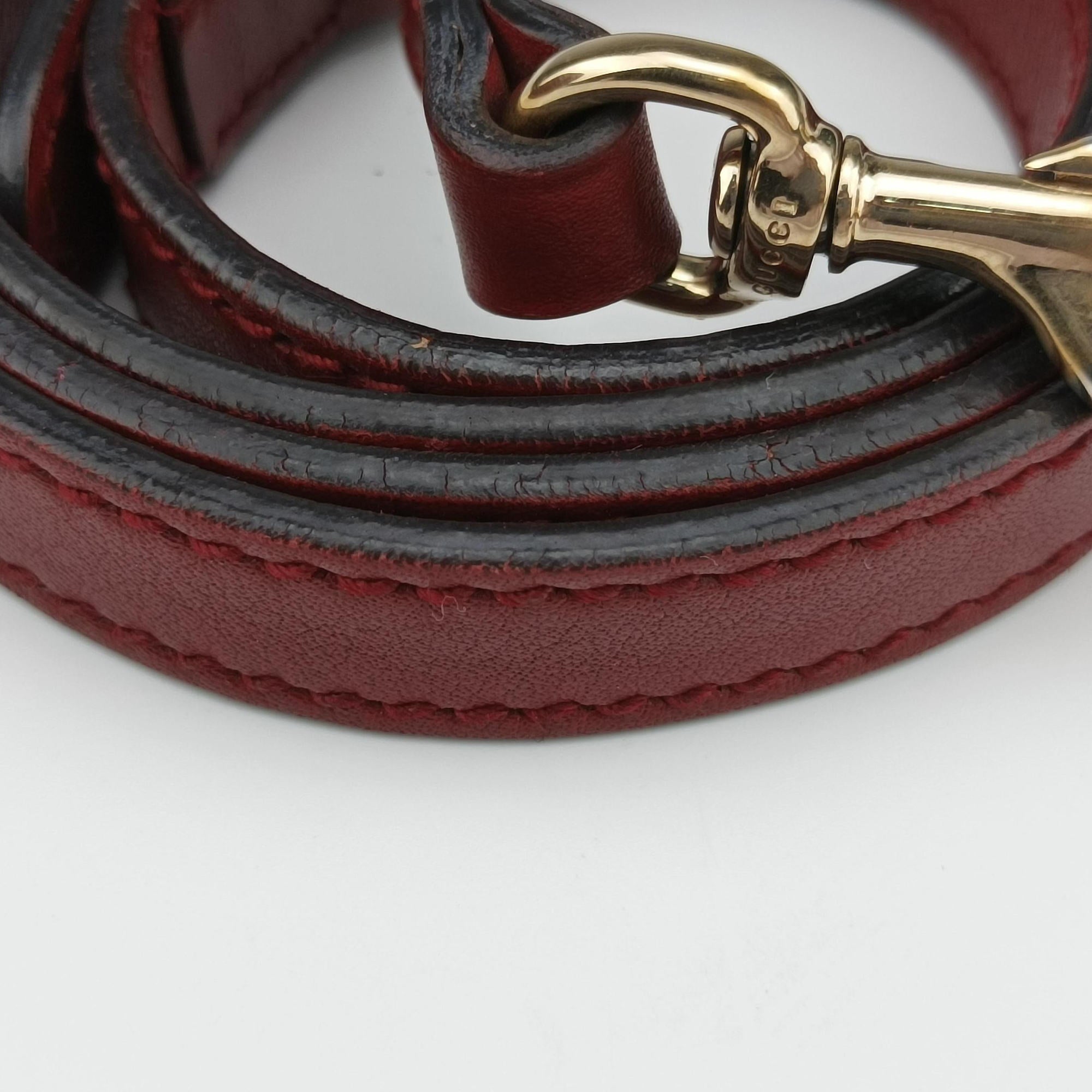Pre-owned Gucci Microguccissima Red Leather 449654 shoulderbag | stylenewstar