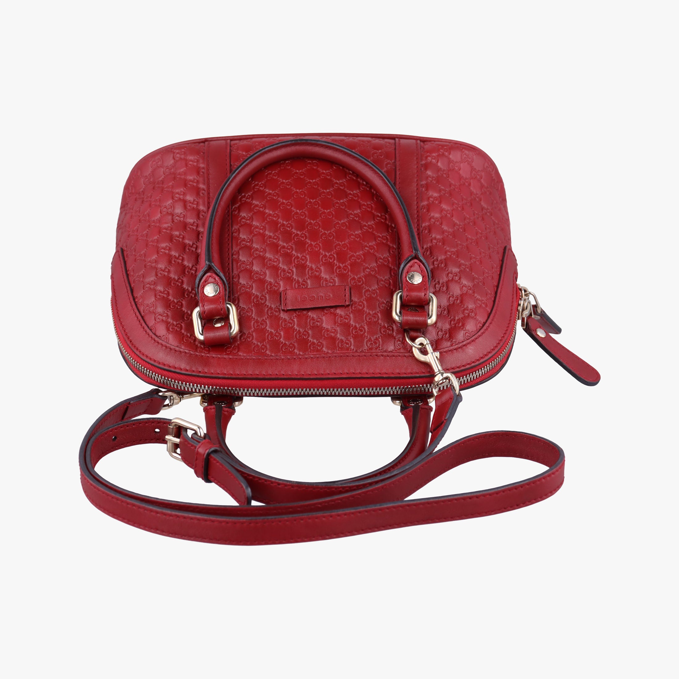 Pre-owned Gucci Microguccissima Red Leather 449654 shoulderbag | stylenewstar