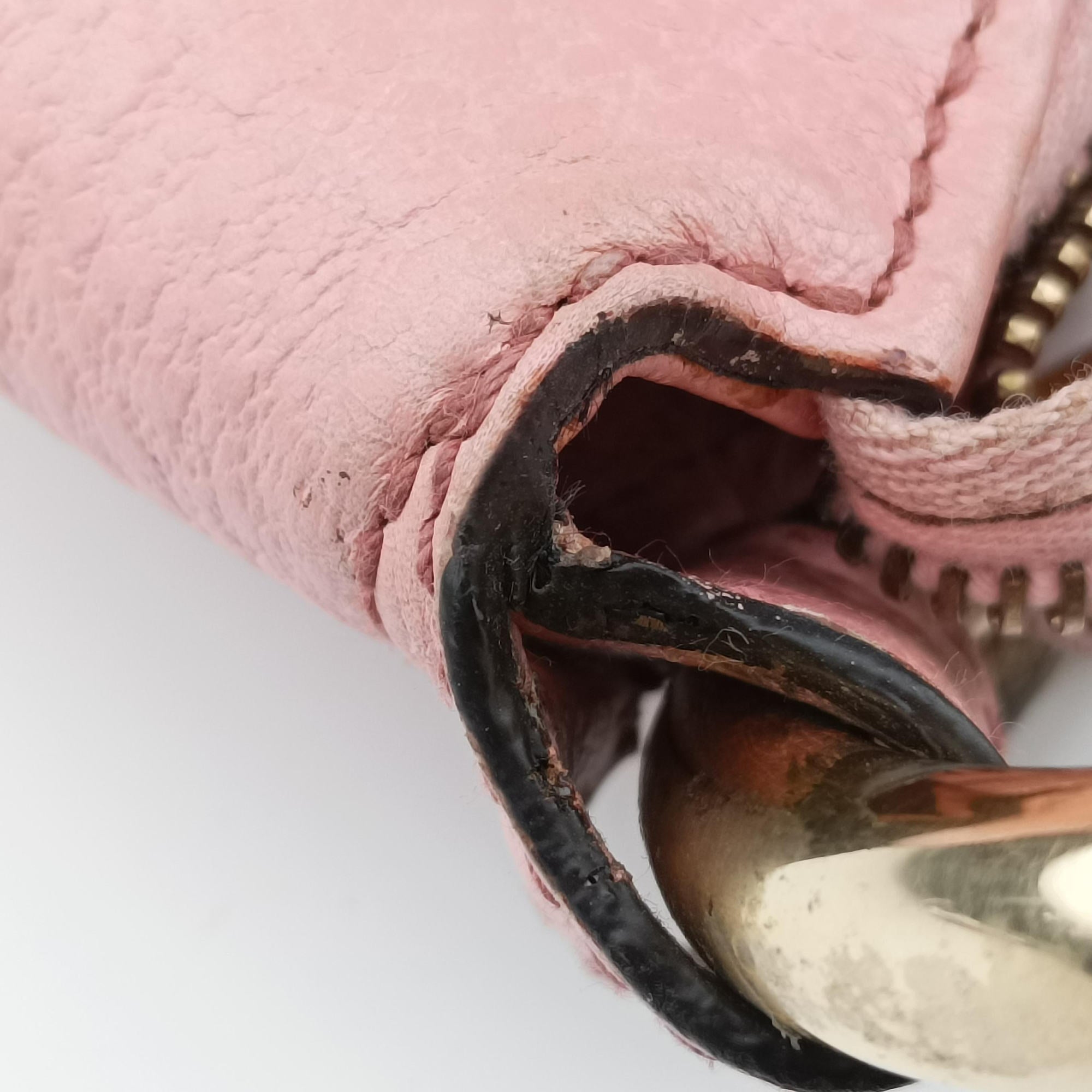 Vintage Gucci Bamboo Ring Hobo Pink Leather 137577 shoulderbag | stylenewstar