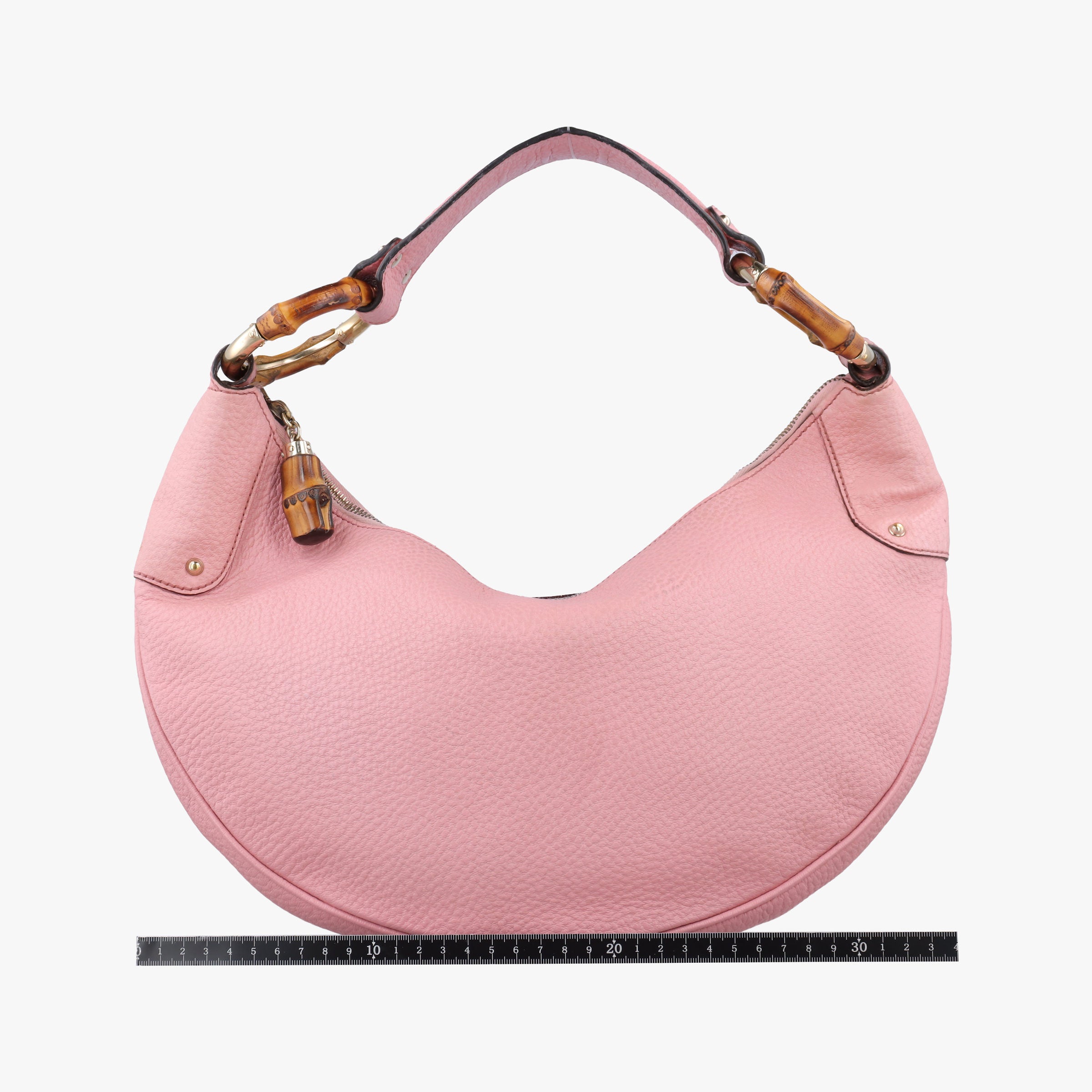 Vintage Gucci Bamboo Ring Hobo Pink Leather 137577 shoulderbag | stylenewstar