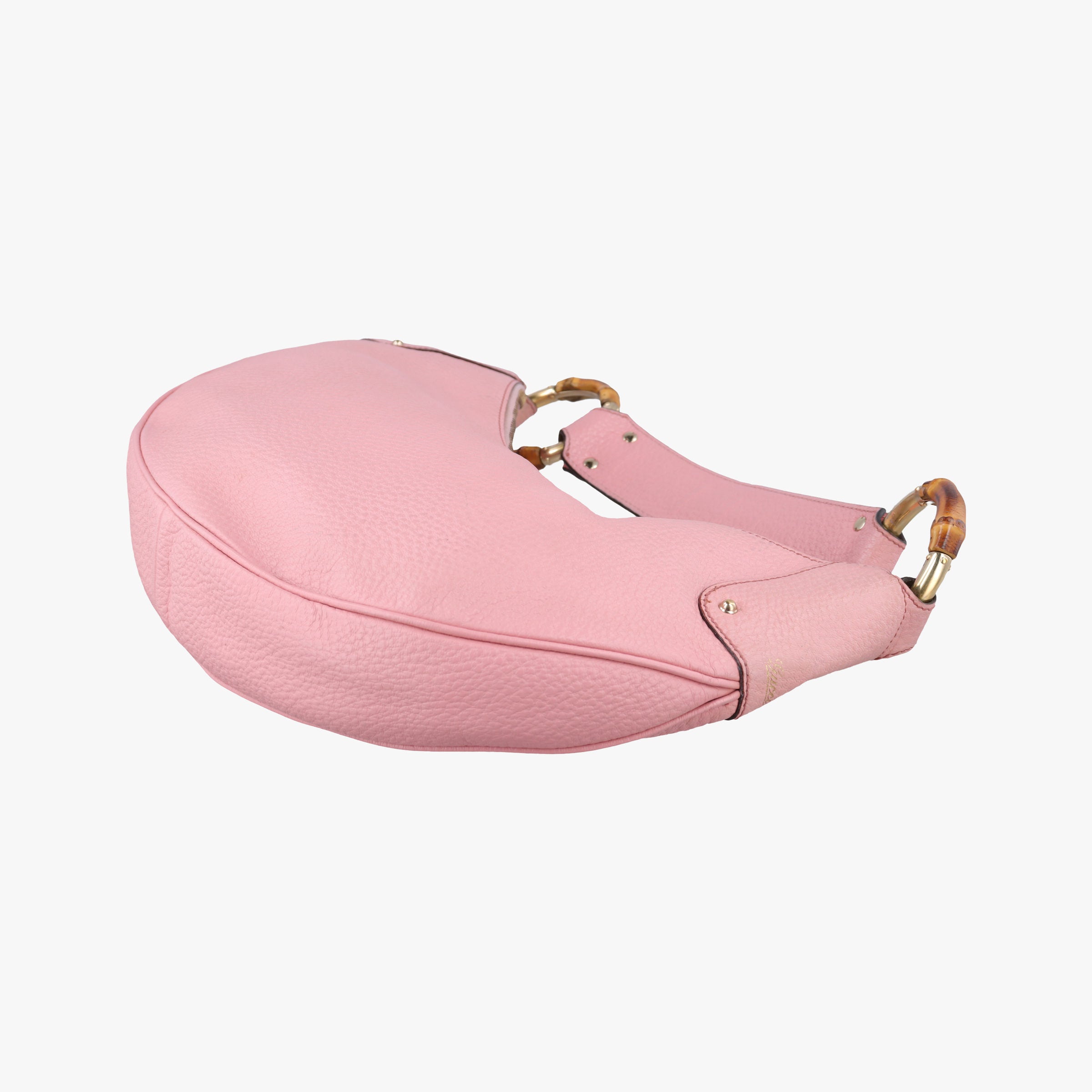 Vintage Gucci Bamboo Ring Hobo Pink Leather 137577 shoulderbag | stylenewstar