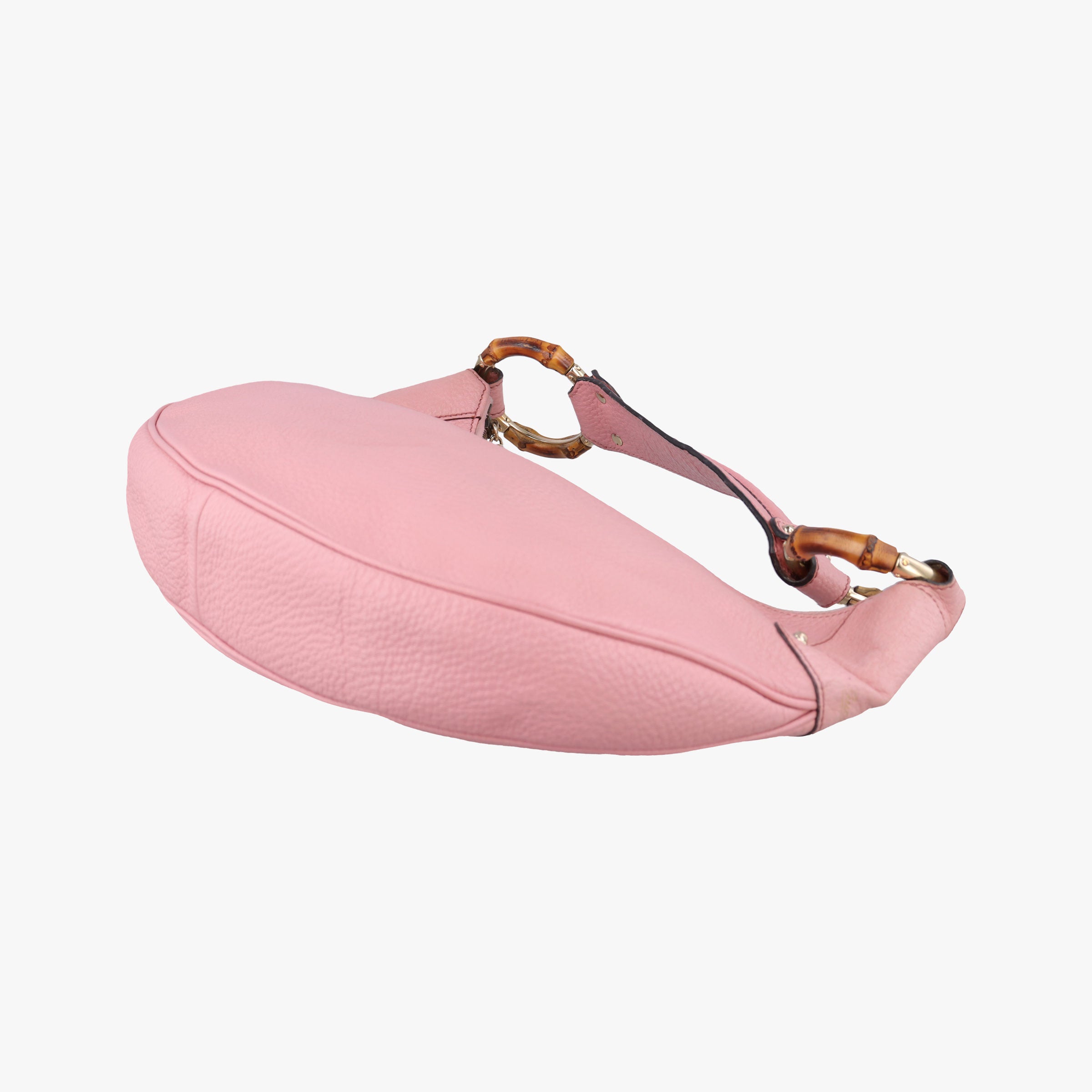 Vintage Gucci Bamboo Ring Hobo Pink Leather 137577 shoulderbag | stylenewstar