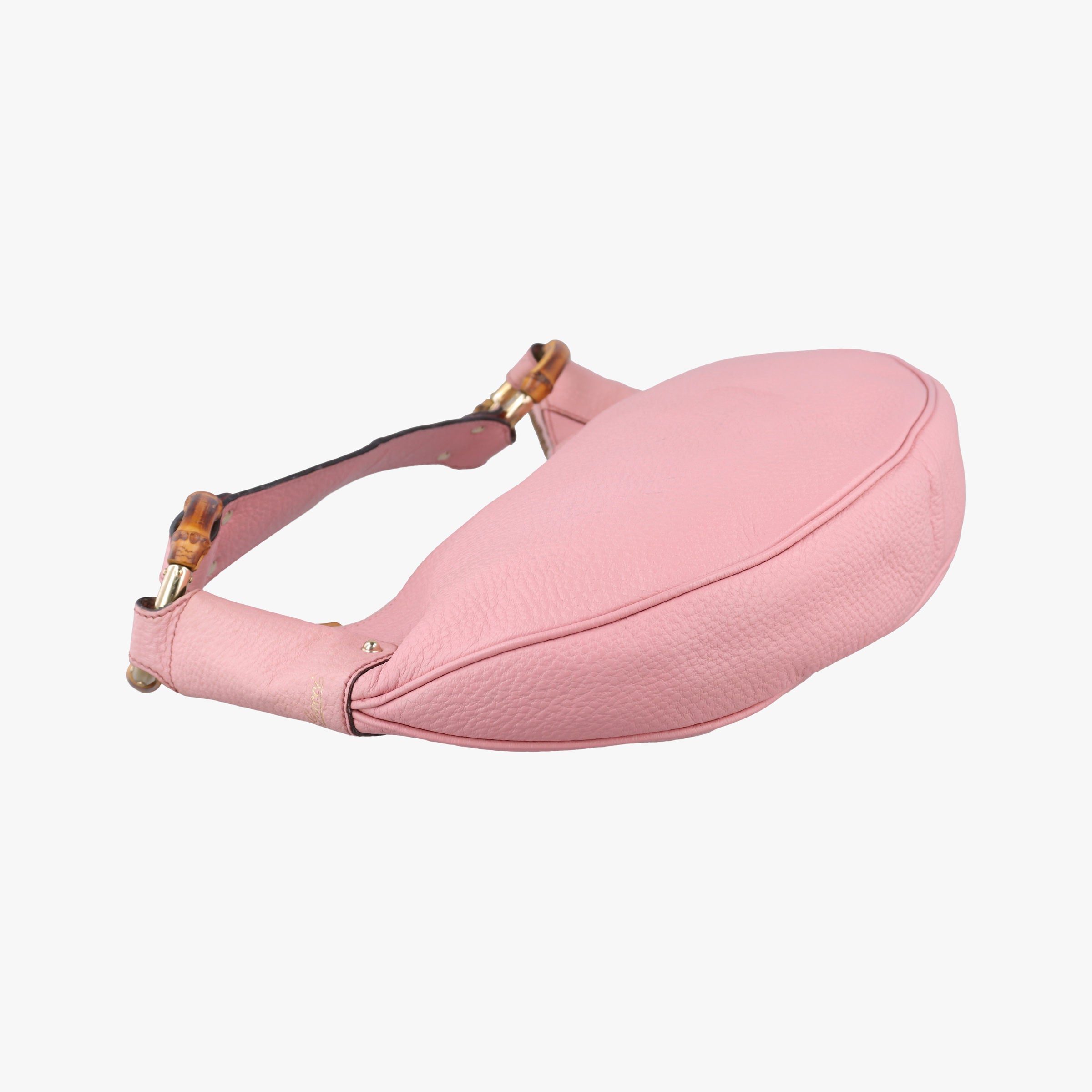 Vintage Gucci Bamboo Ring Hobo Pink Leather 137577 shoulderbag | stylenewstar