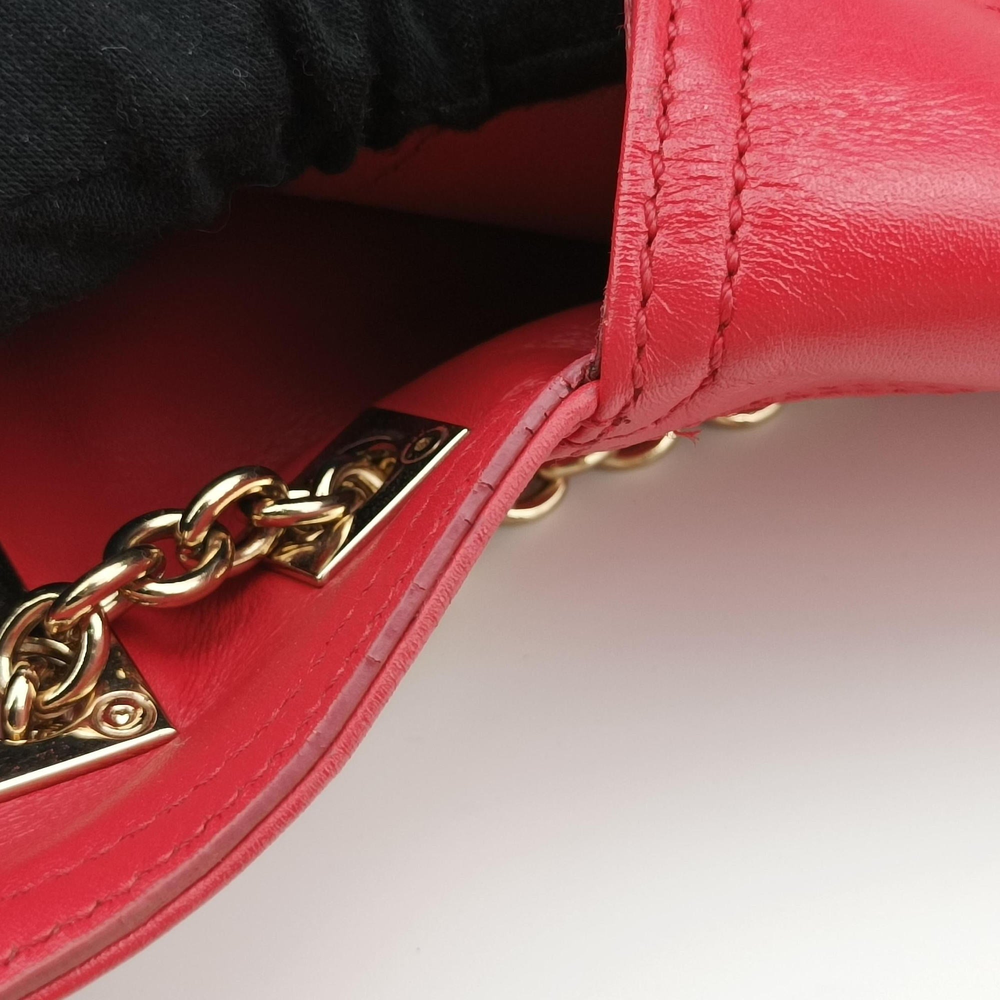 Secondhand Fendi Maxi Baguette Flap Red Leather 8BT143 shoulderbag | stylenewstar
