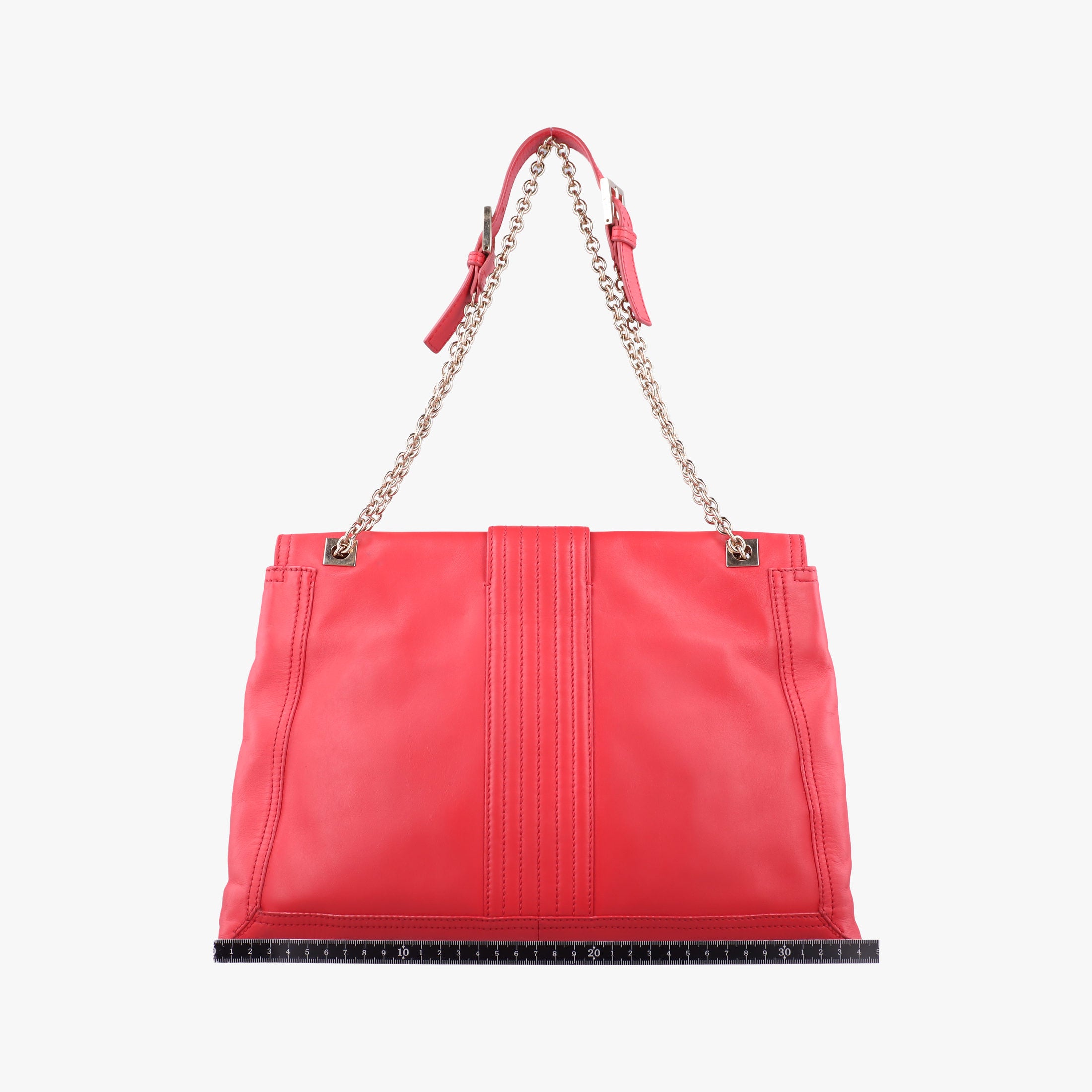 Secondhand Fendi Maxi Baguette Flap Red Leather 8BT143 shoulderbag | stylenewstar