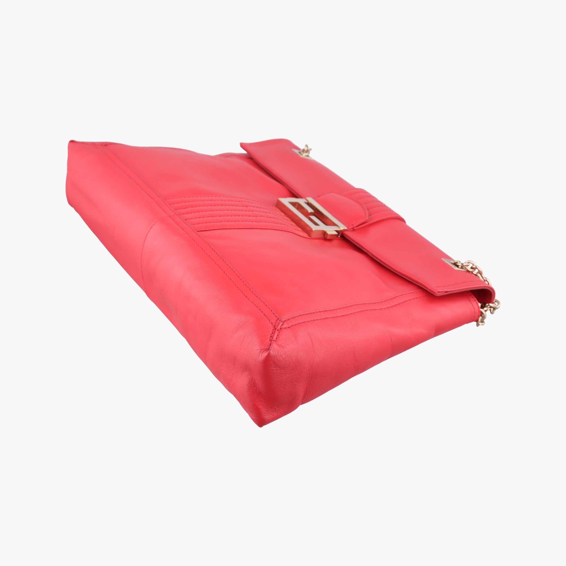 Secondhand Fendi Maxi Baguette Flap Red Leather 8BT143 shoulderbag | stylenewstar
