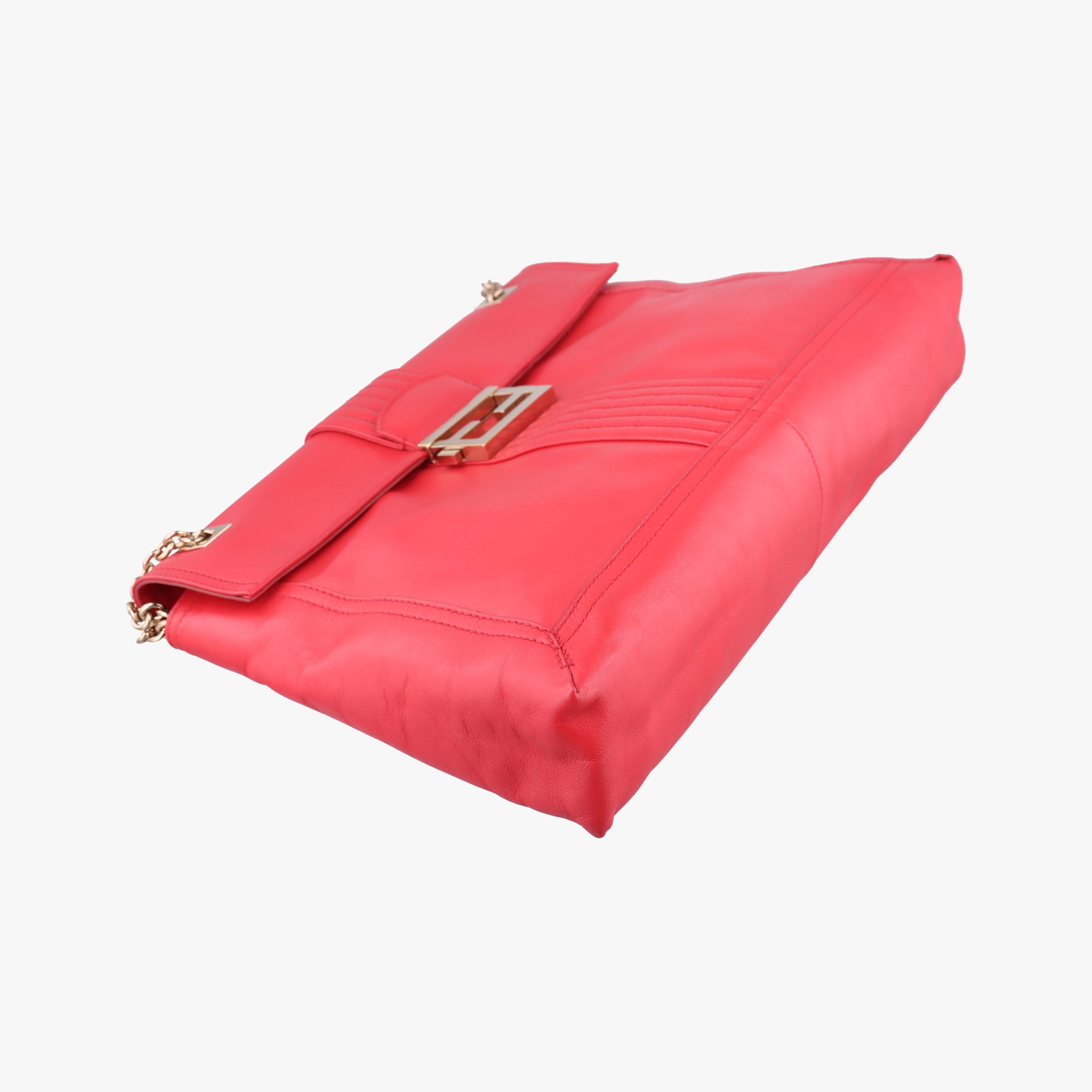Secondhand Fendi Maxi Baguette Flap Red Leather 8BT143 shoulderbag | stylenewstar