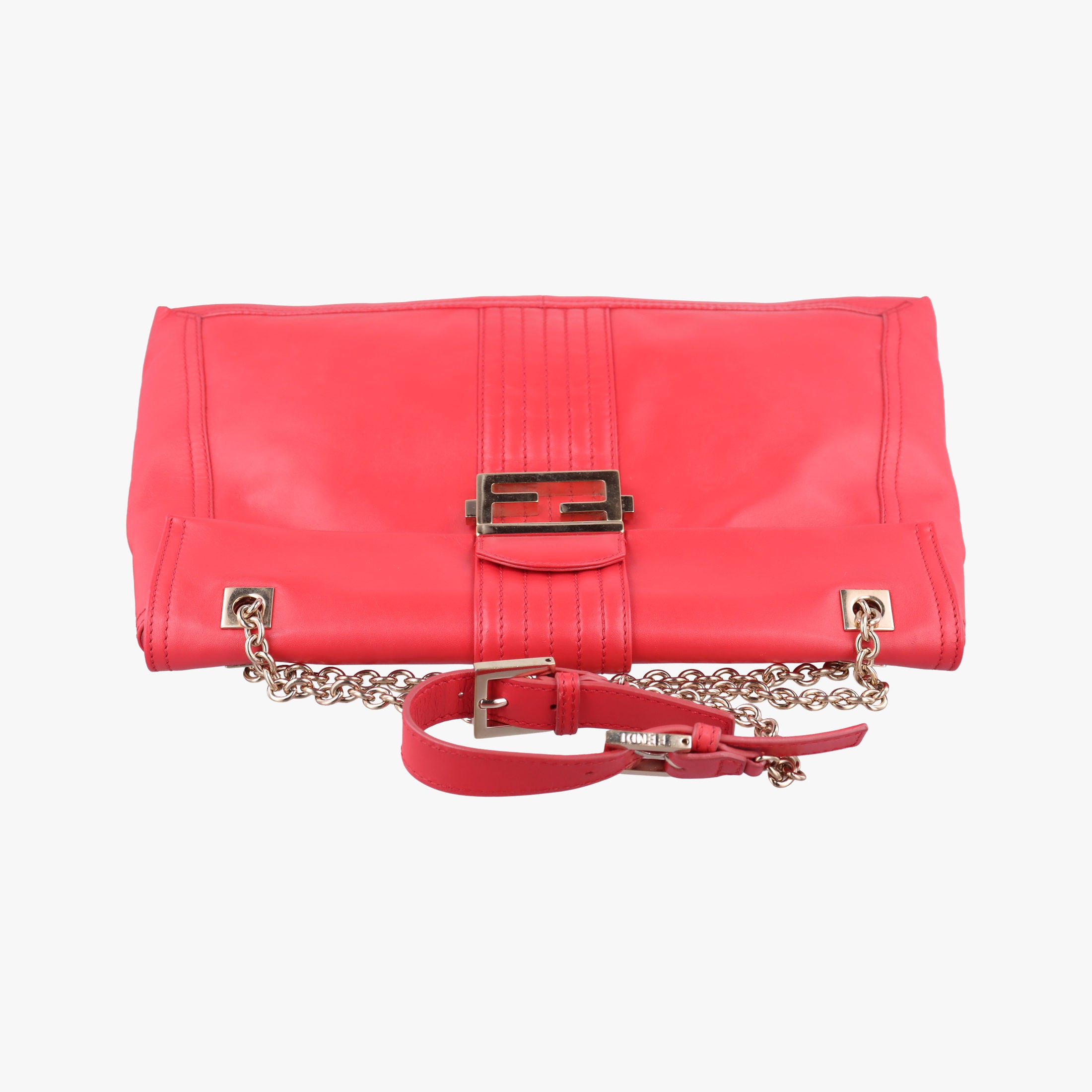 Secondhand Fendi Maxi Baguette Flap Red Leather 8BT143 shoulderbag | stylenewstar