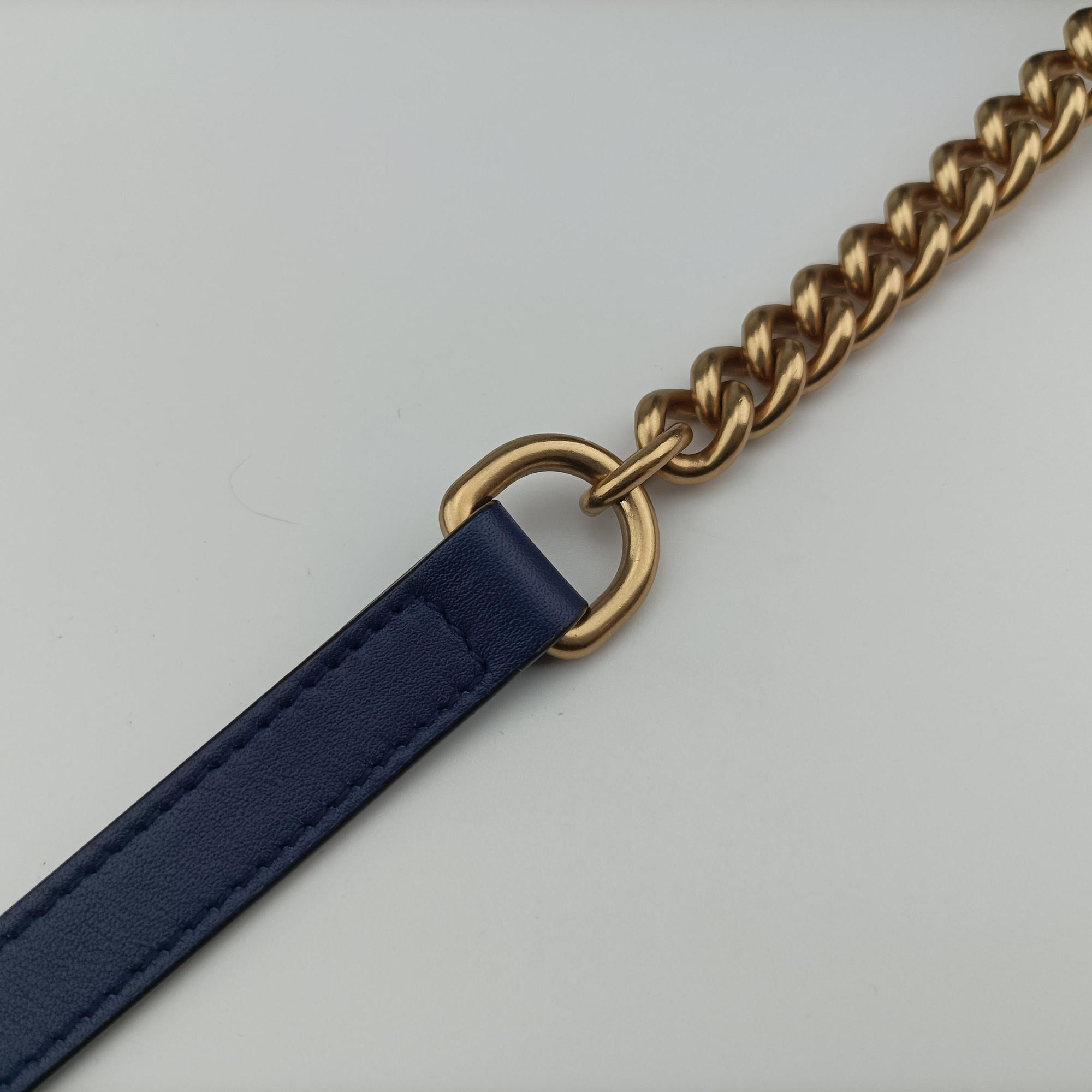 Pre-owned Gucci GG Marmont Blue velour 447632 shoulderbag | stylenewstar