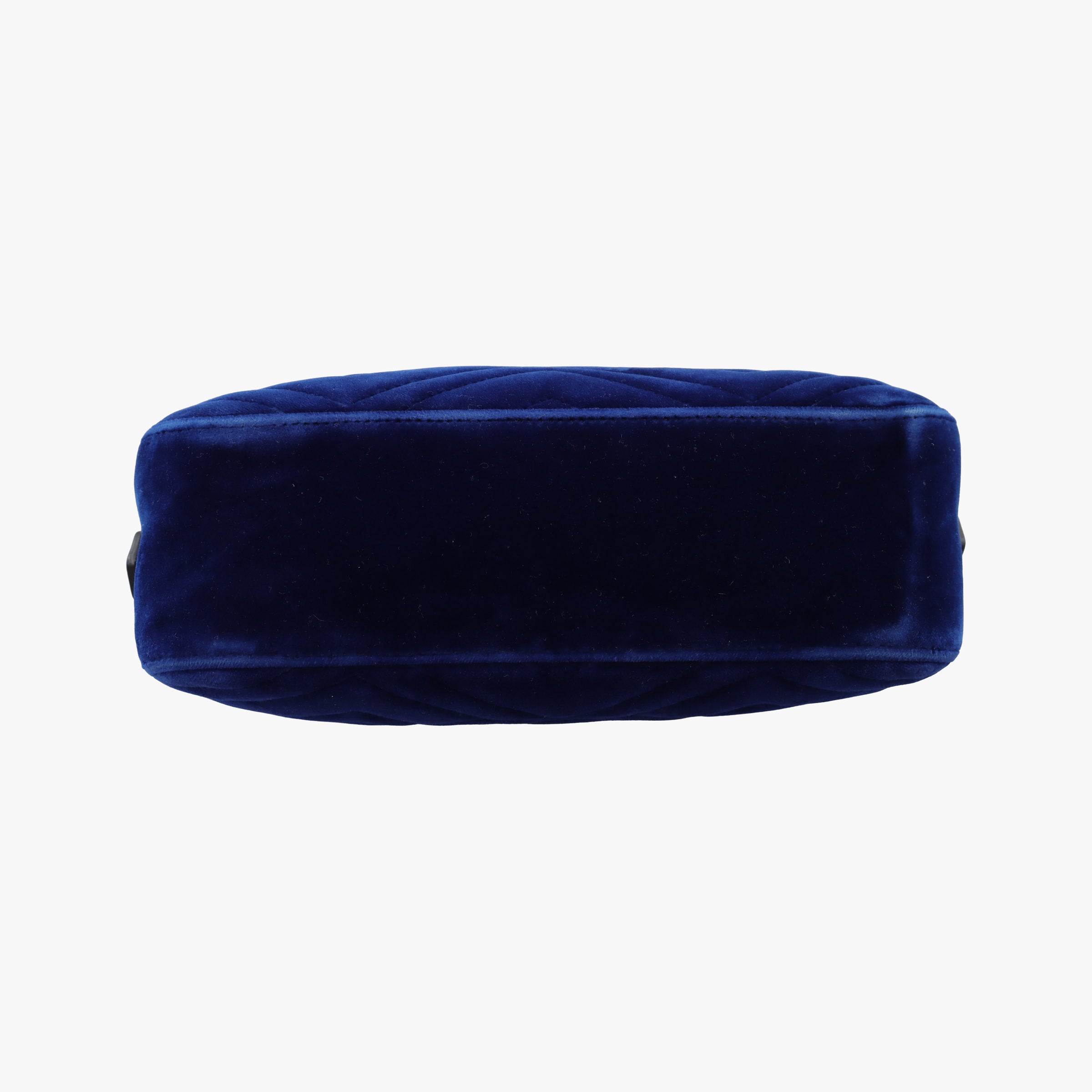 Pre-owned Gucci GG Marmont Blue velour 447632 shoulderbag | stylenewstar
