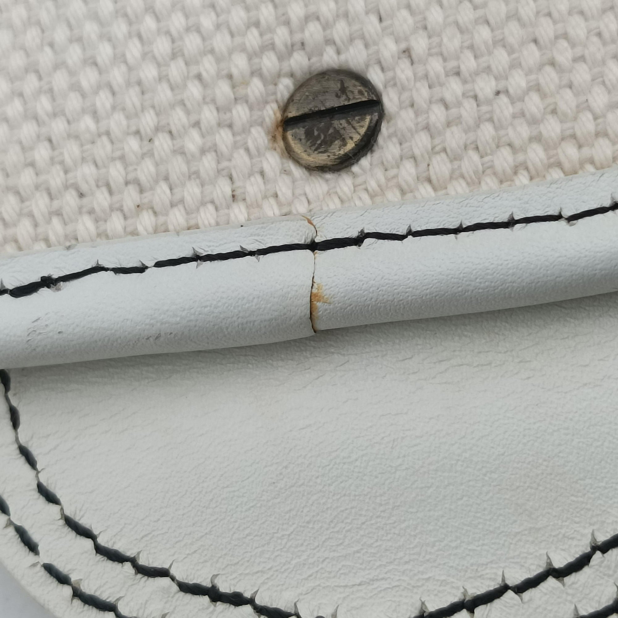 Vintage Fendi B Bag White canvas×leather 8BNI63 handbag | stylenewstar