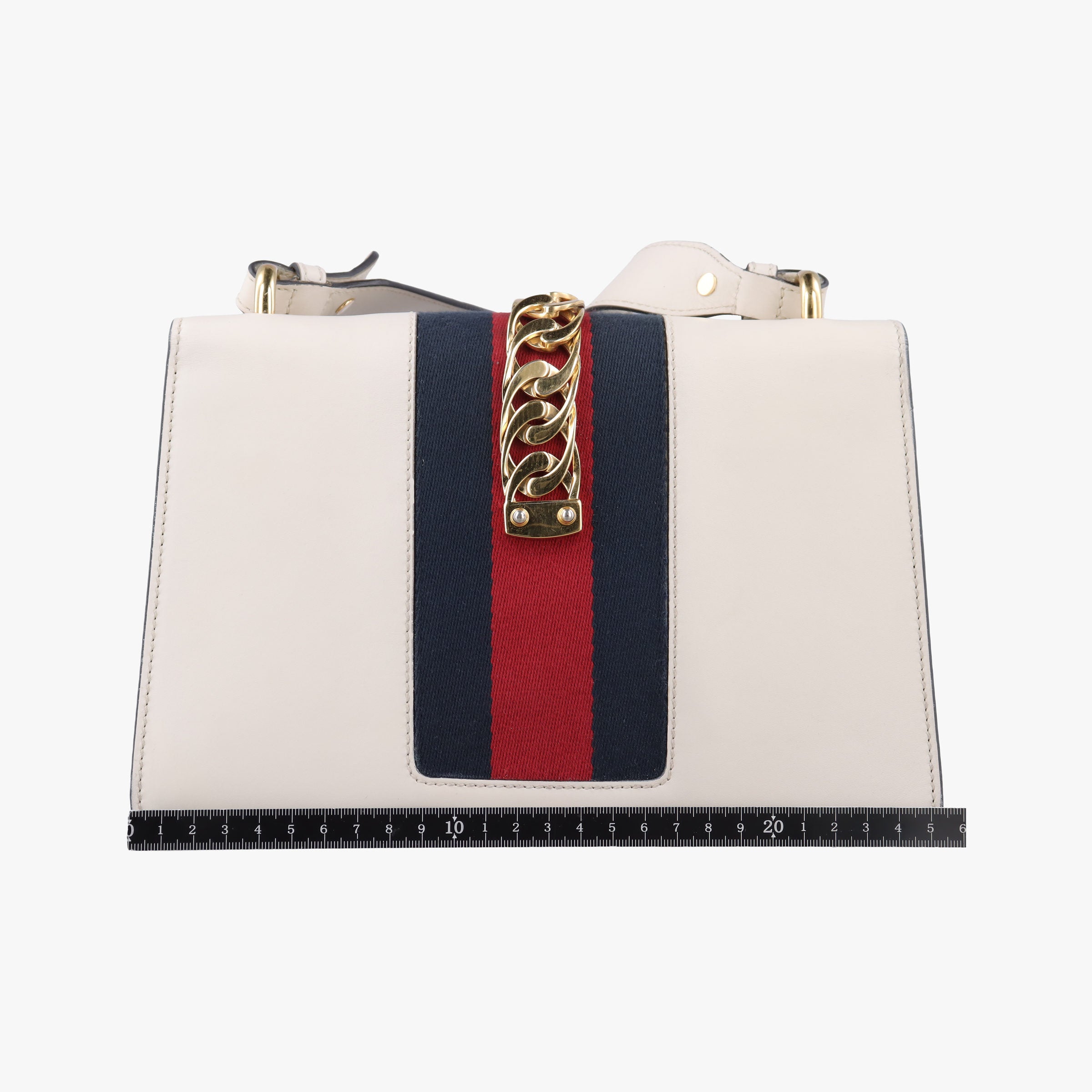 Pre-owned Gucci Sylvie White Leather 421882 shoulderbag | stylenewstar