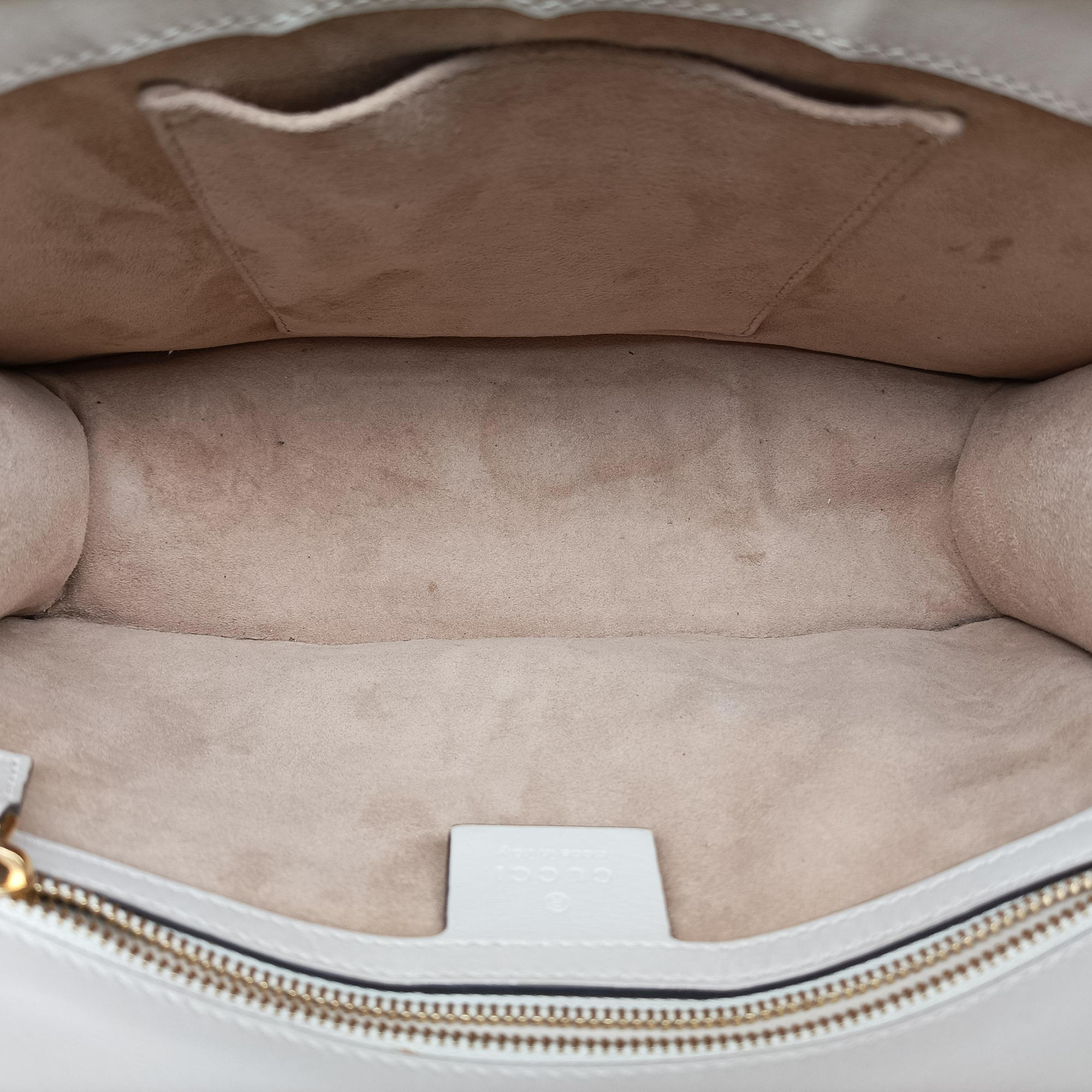 Pre-owned Gucci Sylvie White Leather 421882 shoulderbag | stylenewstar