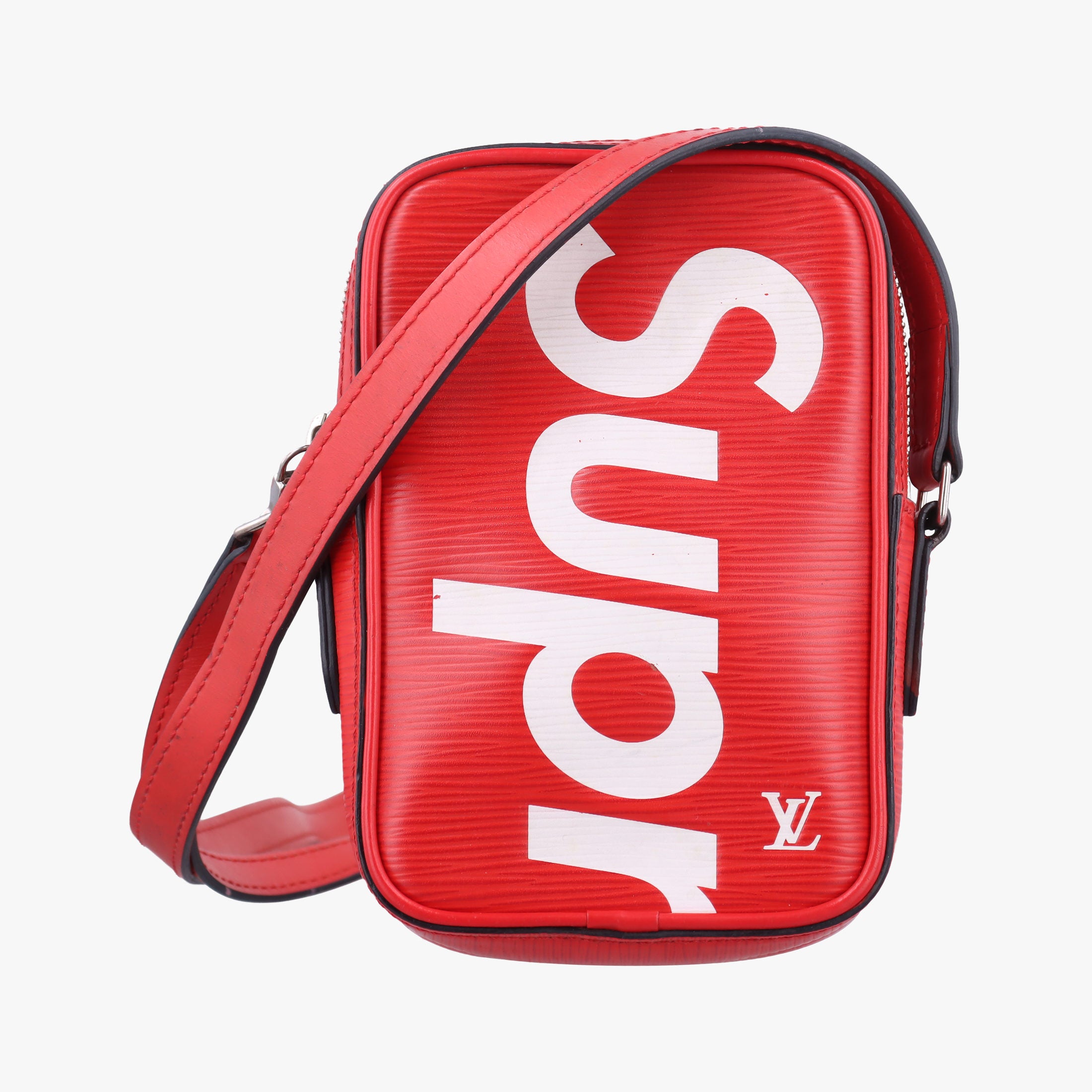 Pre-owned Louis Vuitton Danube PPM Supreme Collaboration ROUGE×white Epi M53434 shoulderbag | stylenewstar