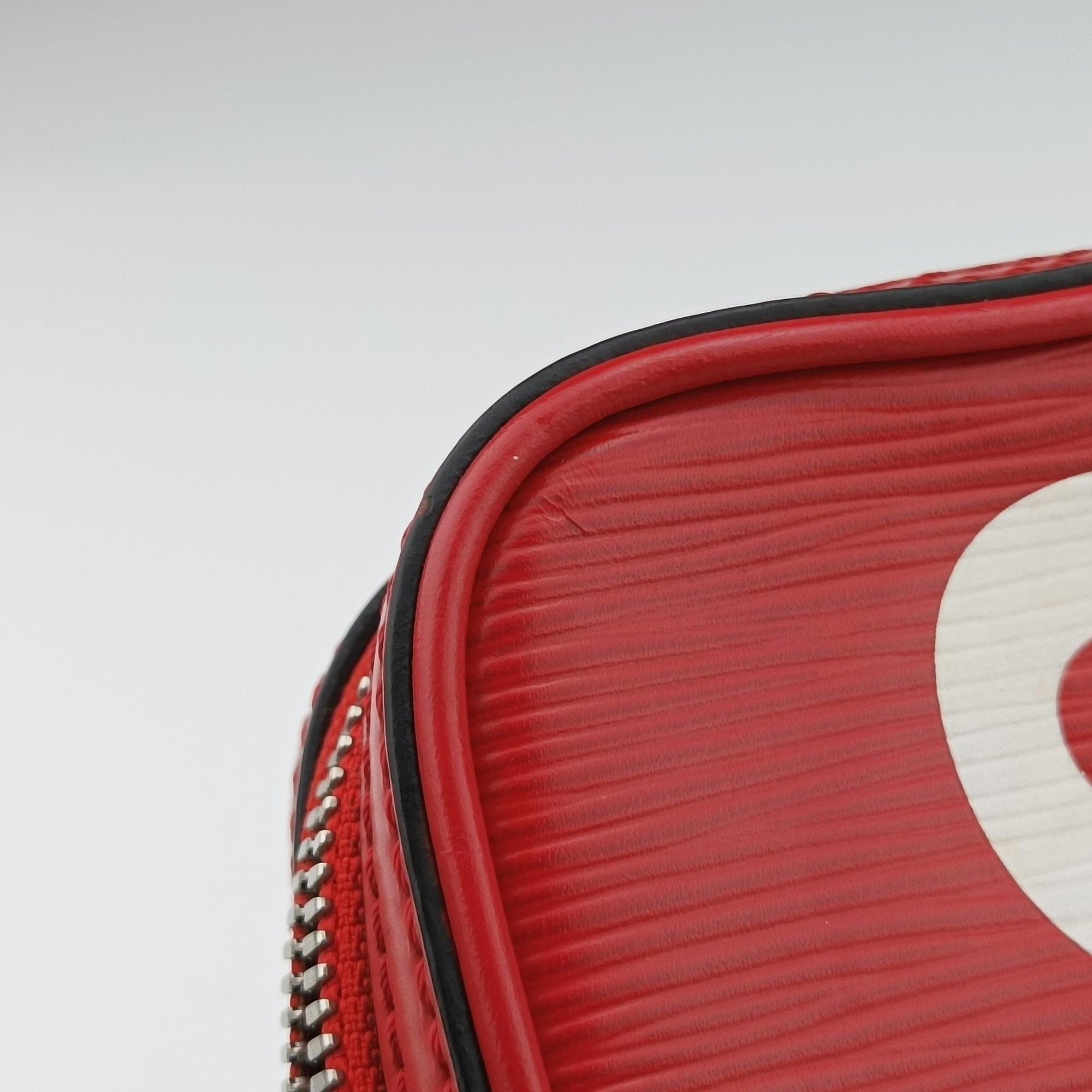 Pre-owned Louis Vuitton Danube PPM Supreme Collaboration ROUGE×white Epi M53434 shoulderbag | stylenewstar