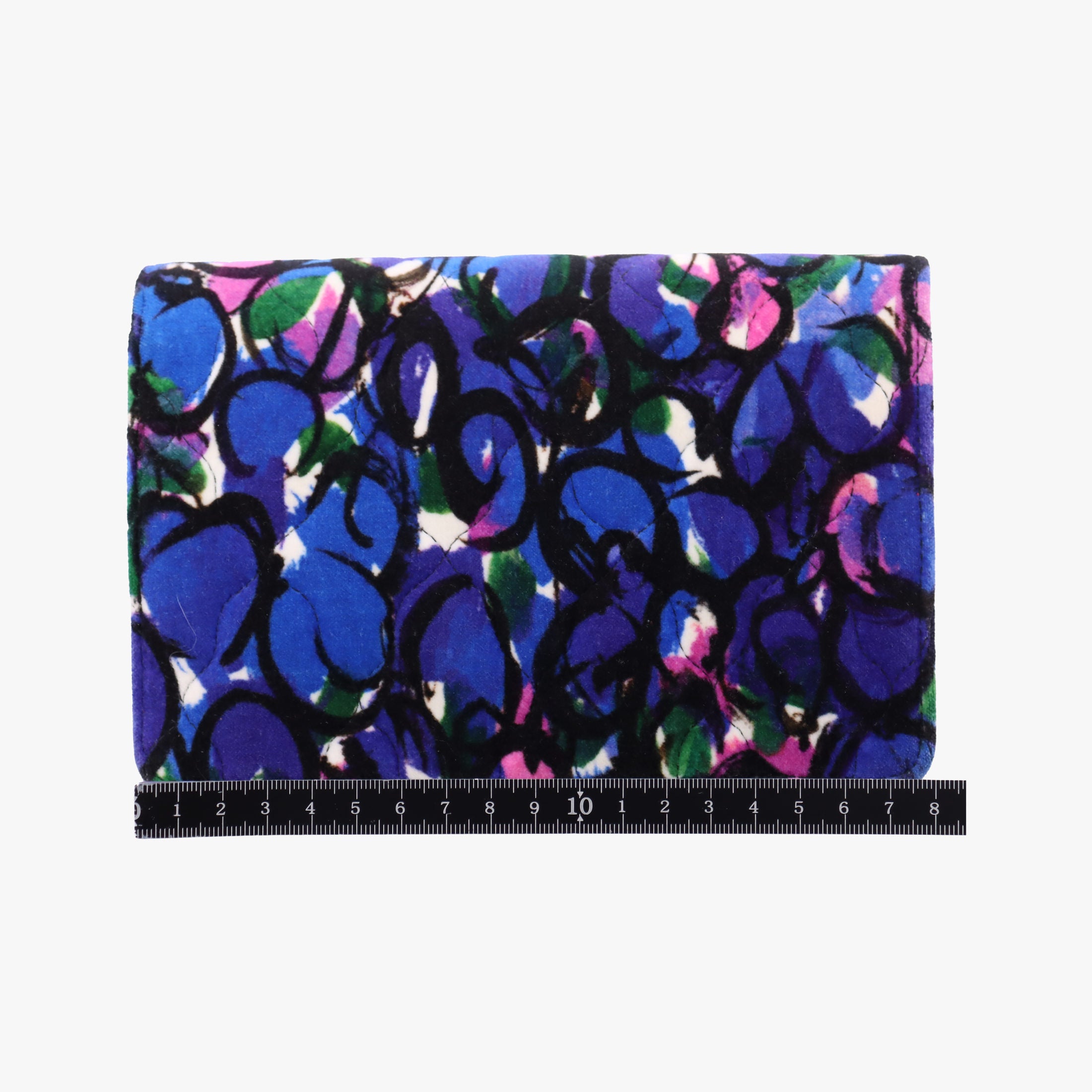 Pre-owned Balenciaga Floral Print BB Wallet Chain purple×Multicolour Velvet  shoulderbag | stylenewstar