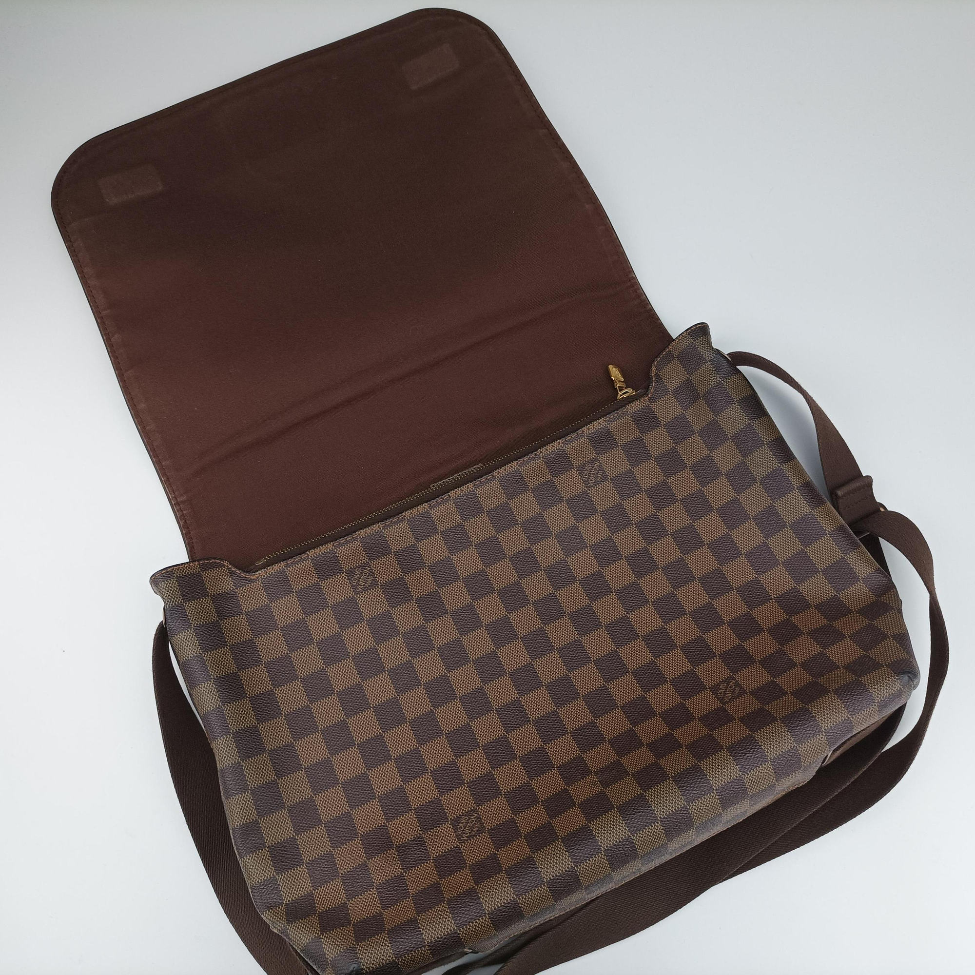 Pre-owned Louis Vuitton BROOKLYN MM EBENE Damier Canvas N51212 shoulderbag | stylenewstar