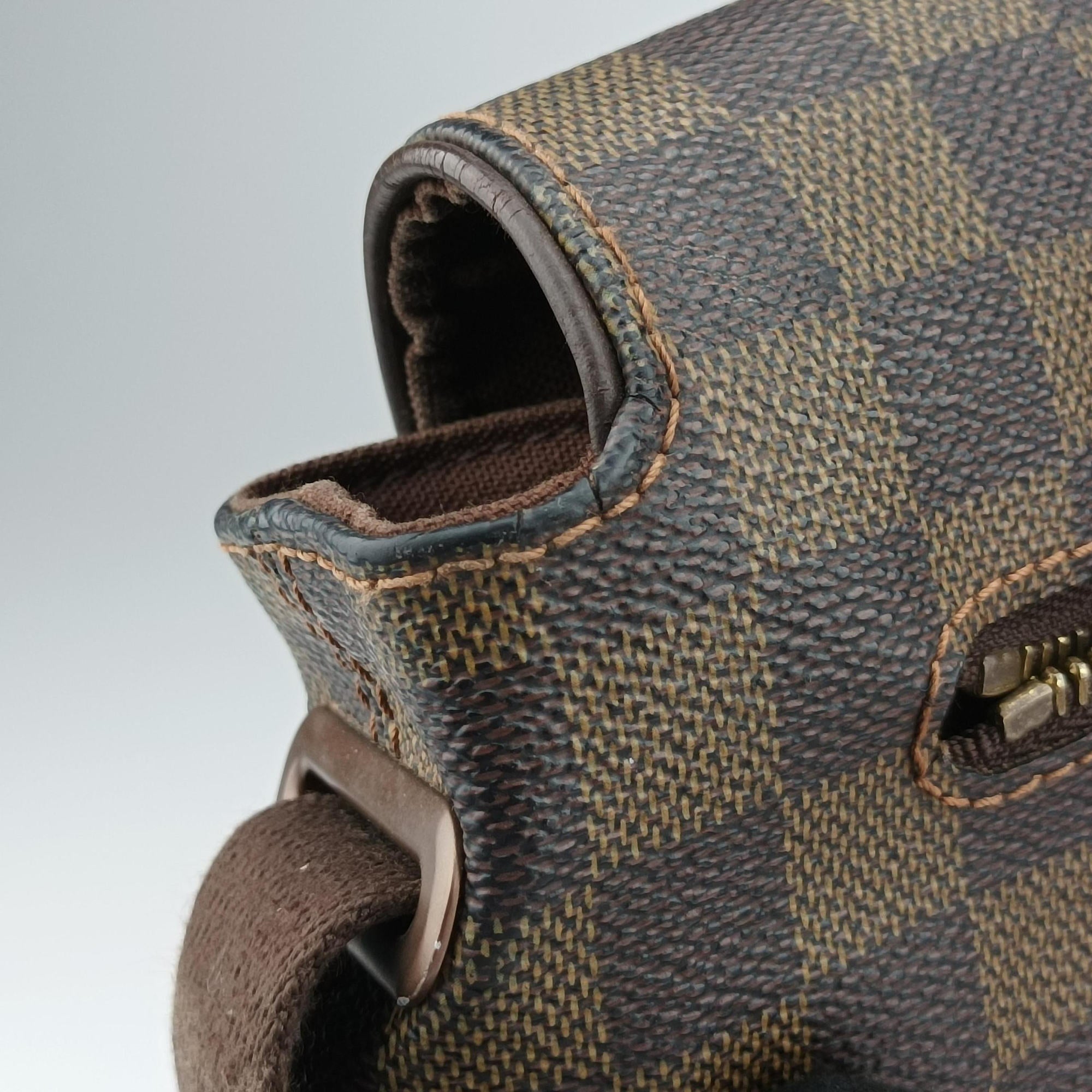 Pre-owned Louis Vuitton BROOKLYN MM EBENE Damier Canvas N51212 shoulderbag | stylenewstar