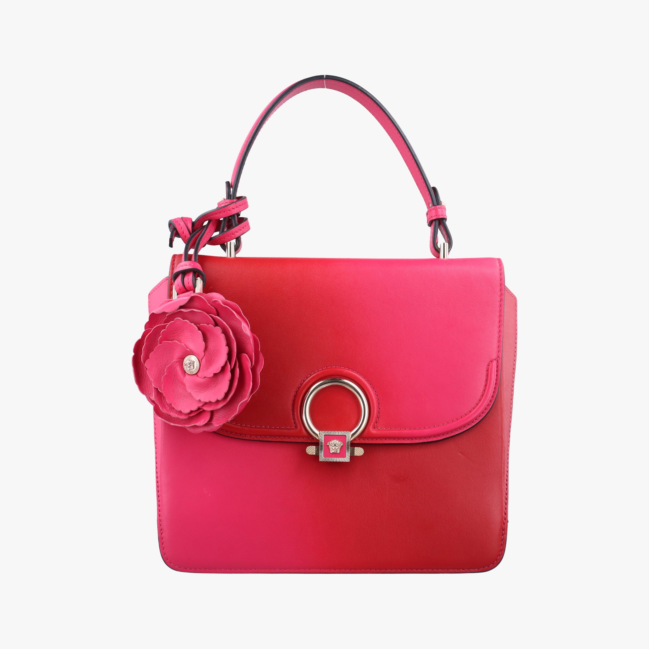 Pre-owned VERSACE DV One Medusa Rose Leather  handbag | stylenewstar