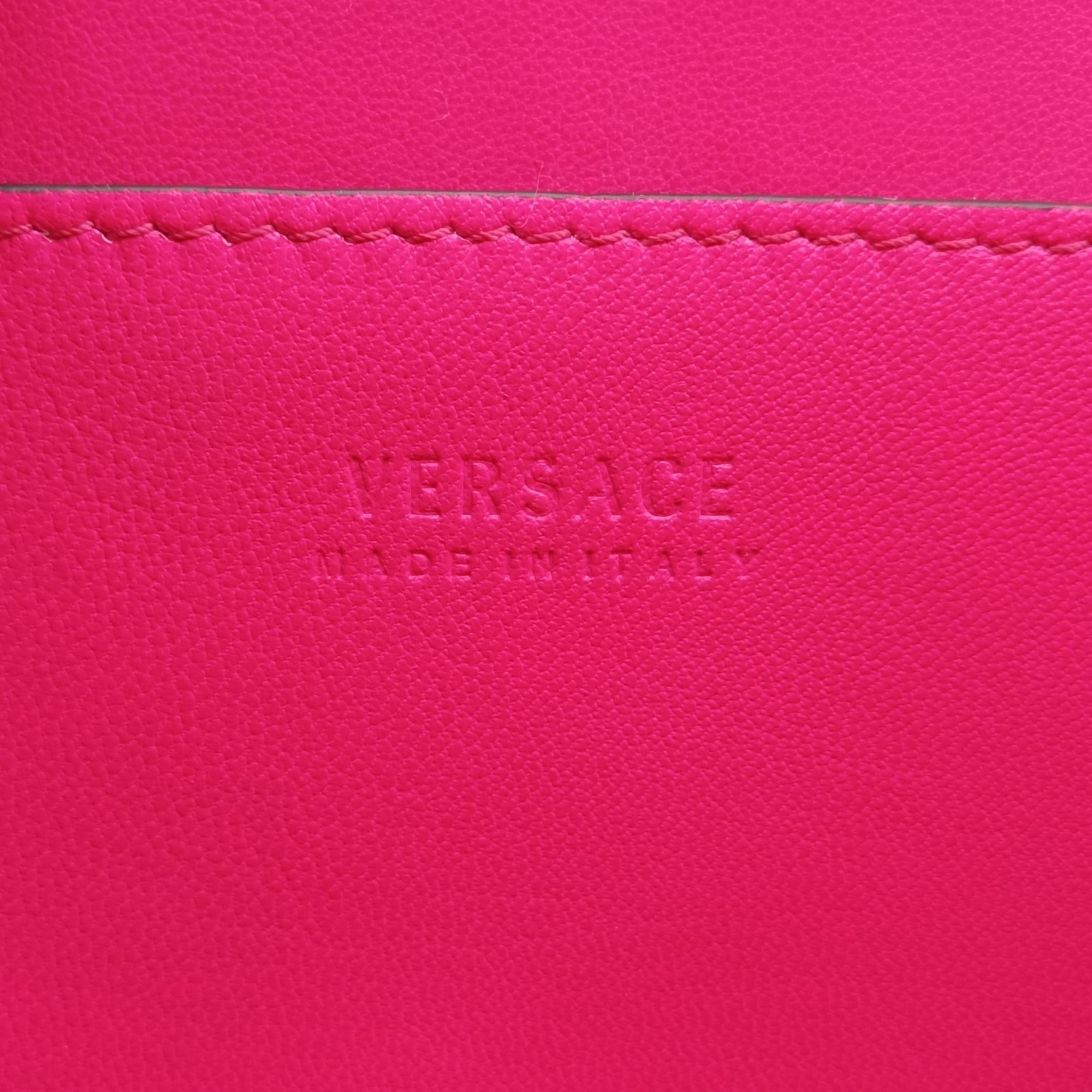Pre-owned VERSACE DV One Medusa Rose Leather  handbag | stylenewstar