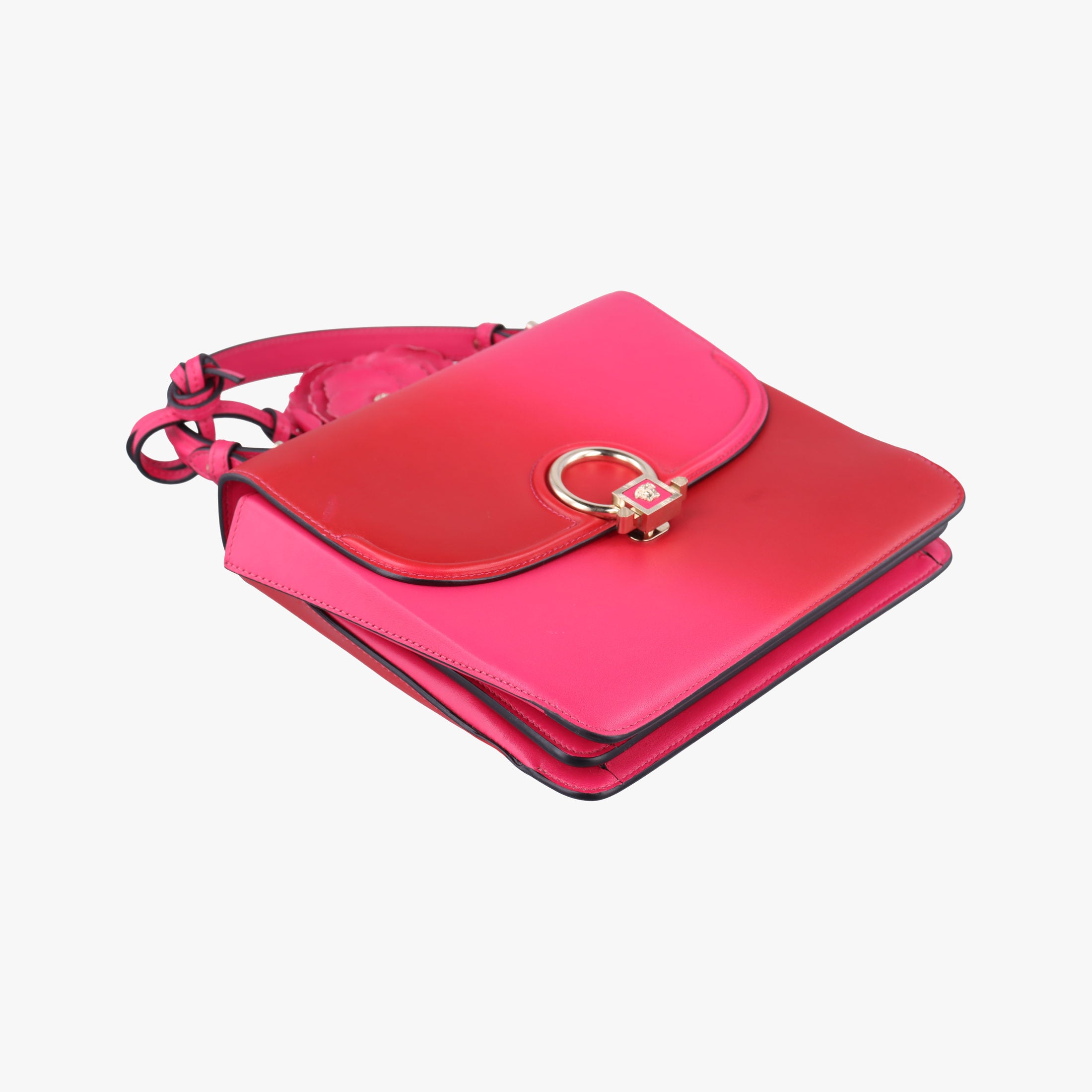 Pre-owned VERSACE DV One Medusa Rose Leather  handbag | stylenewstar