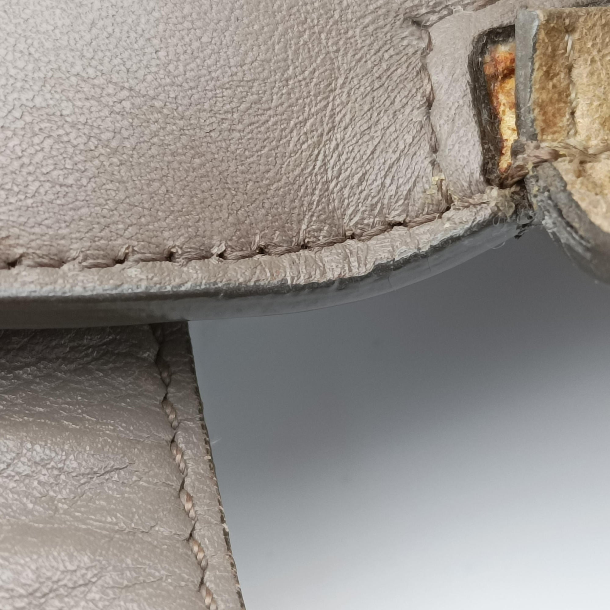 Pre-owned Givenchy Pandora Grey Leather  shoulderbag | stylenewstar