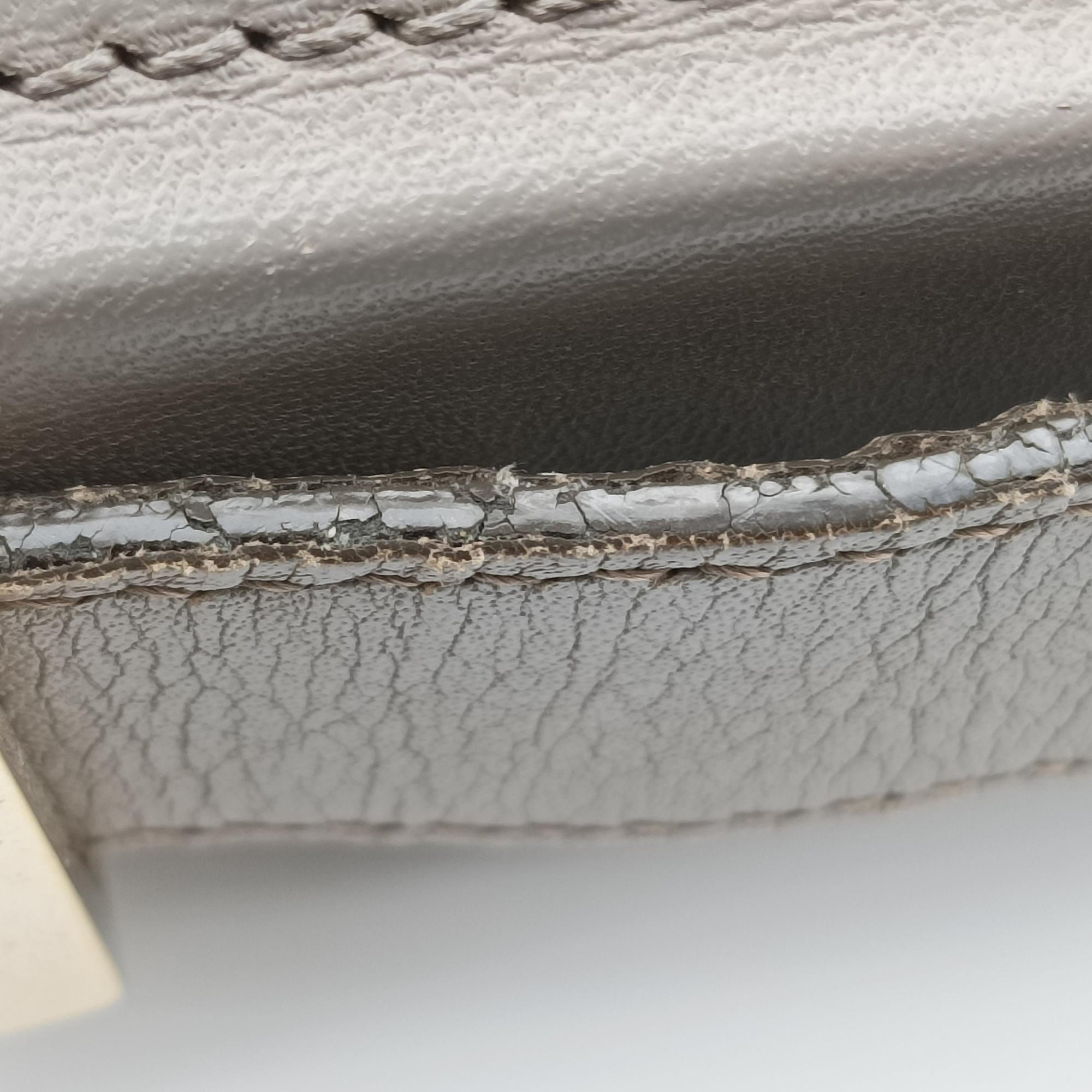 Pre-owned Givenchy Pandora Grey Leather  shoulderbag | stylenewstar