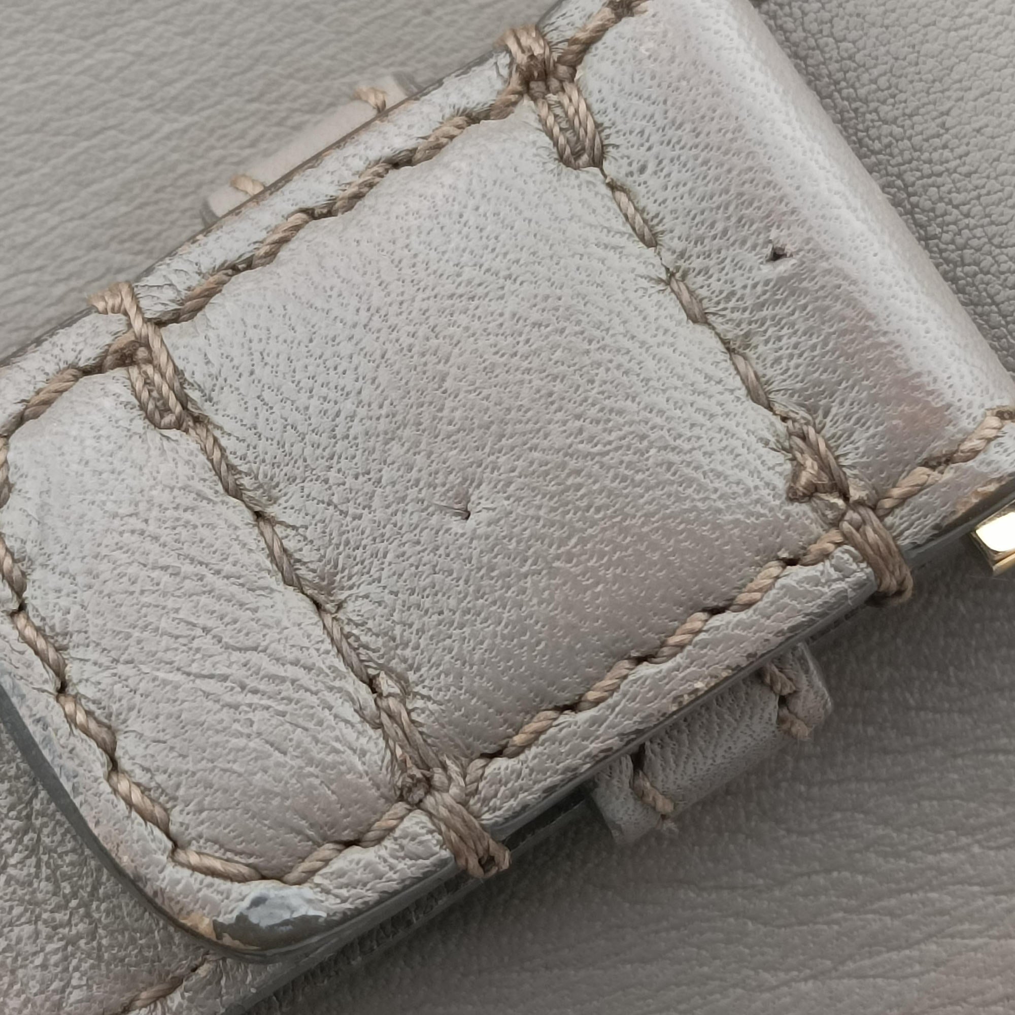 Pre-owned Givenchy Pandora Grey Leather  shoulderbag | stylenewstar