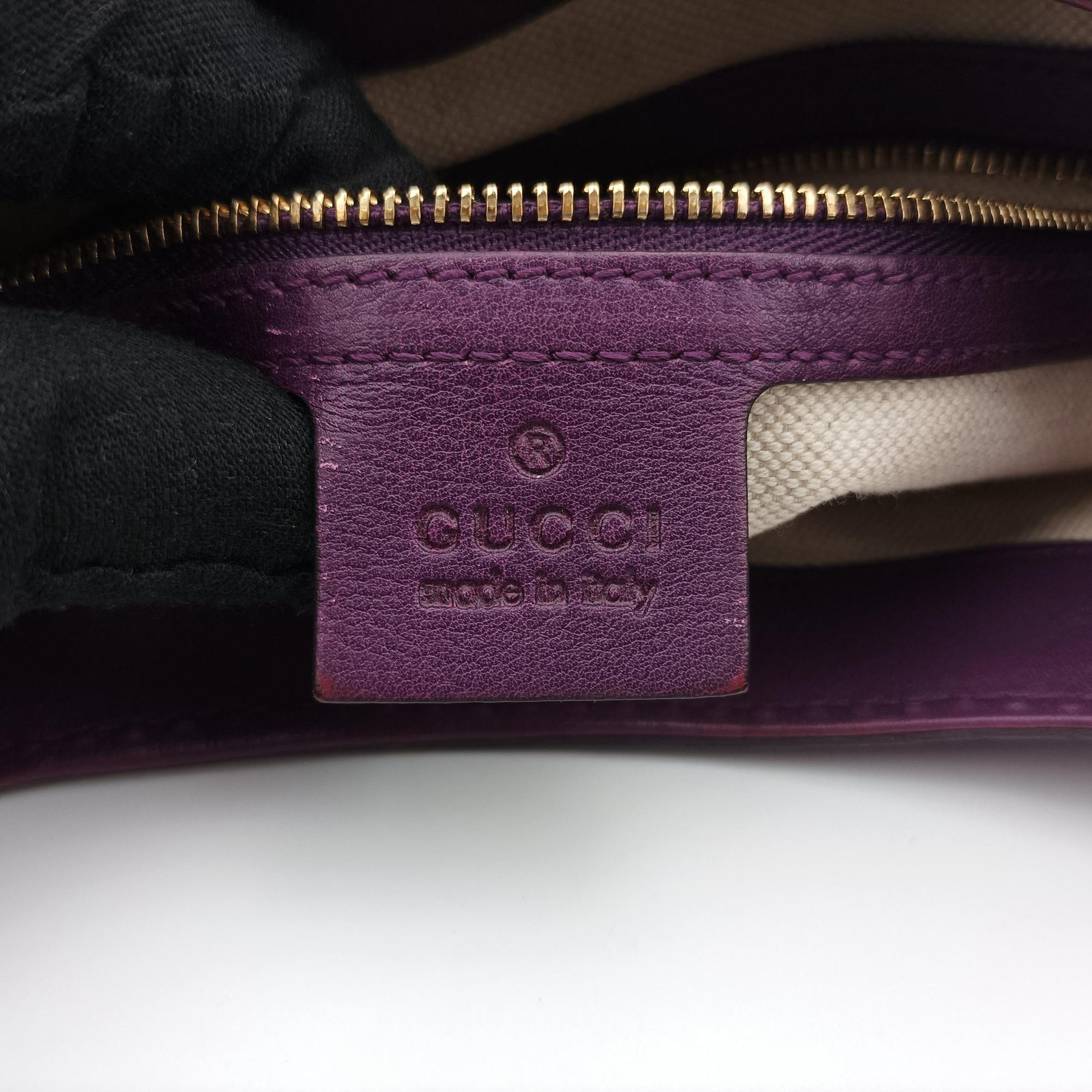 Vintage Gucci New jackie Purple Leather 277520 shoulderbag | stylenewstar