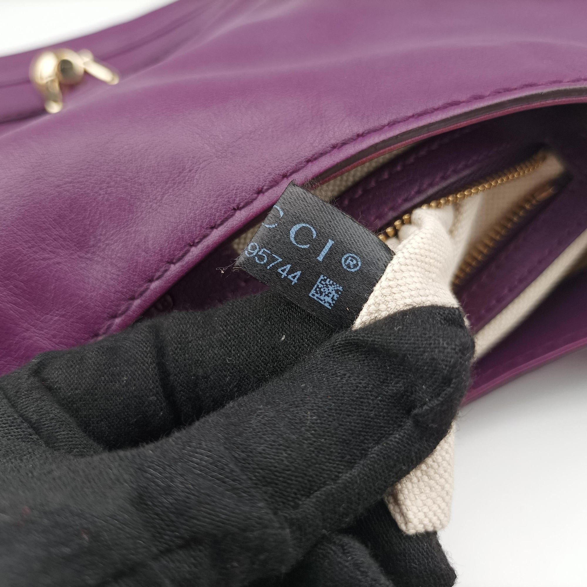 Vintage Gucci New jackie Purple Leather 277520 shoulderbag | stylenewstar