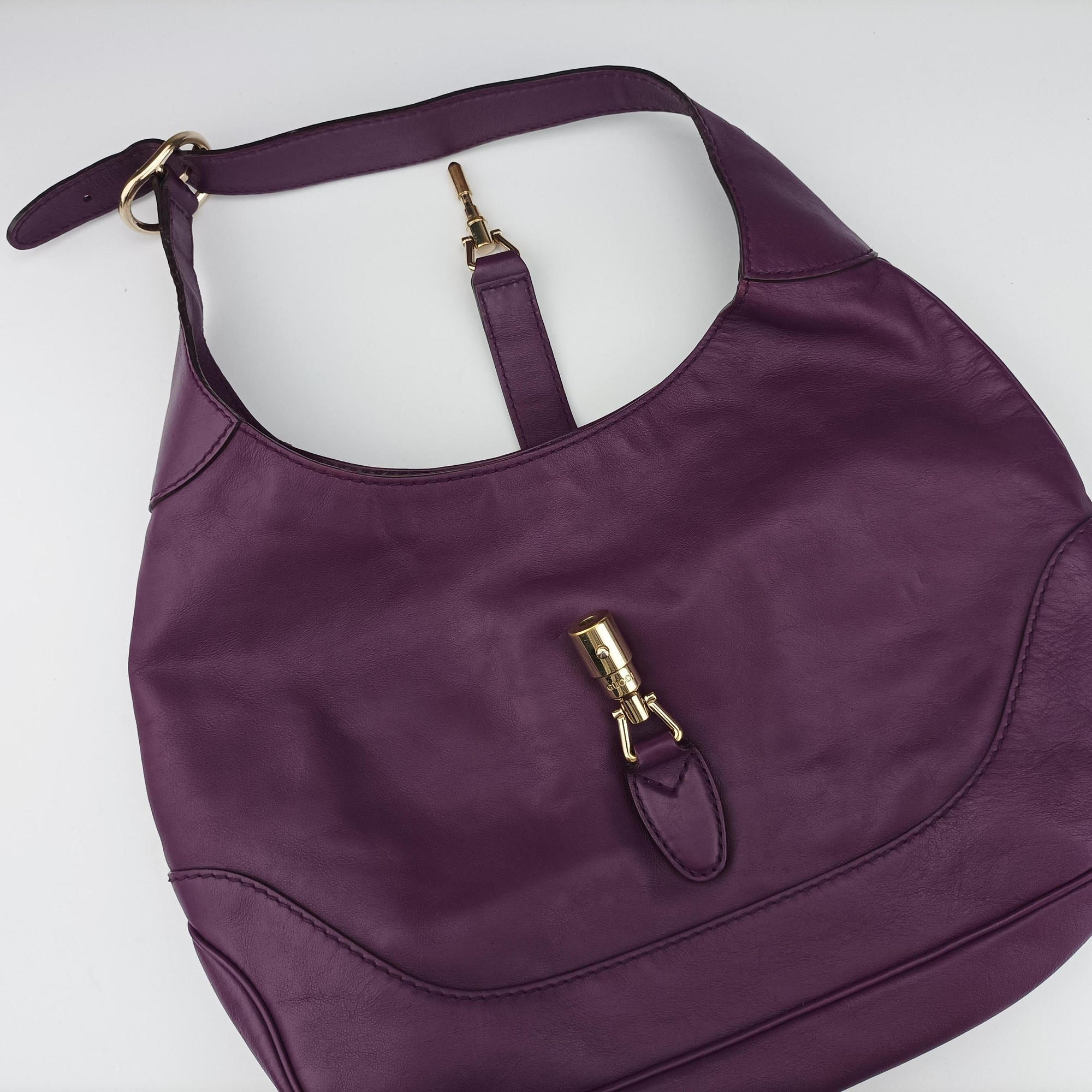 Vintage Gucci New jackie Purple Leather 277520 shoulderbag | stylenewstar