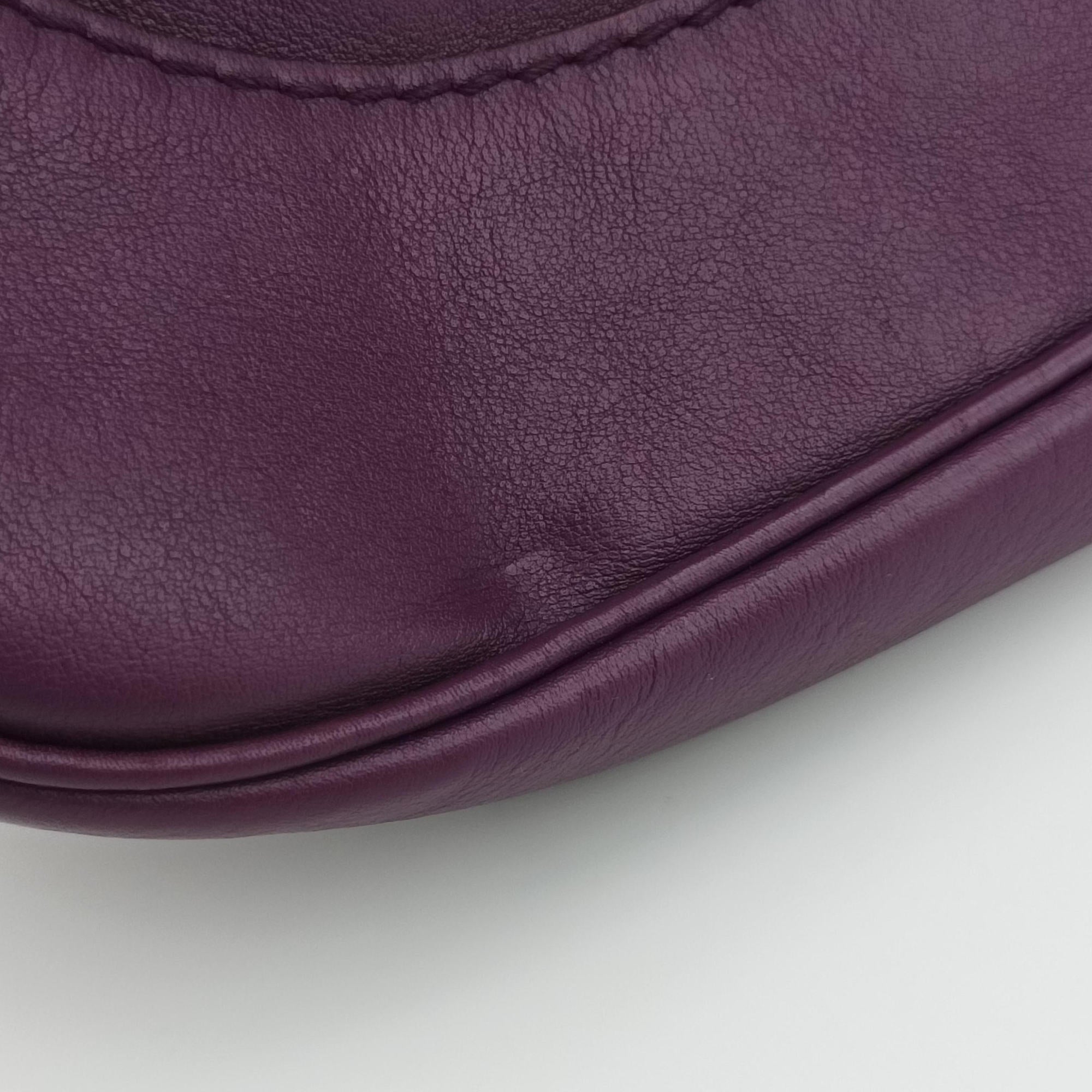 Vintage Gucci New jackie Purple Leather 277520 shoulderbag | stylenewstar
