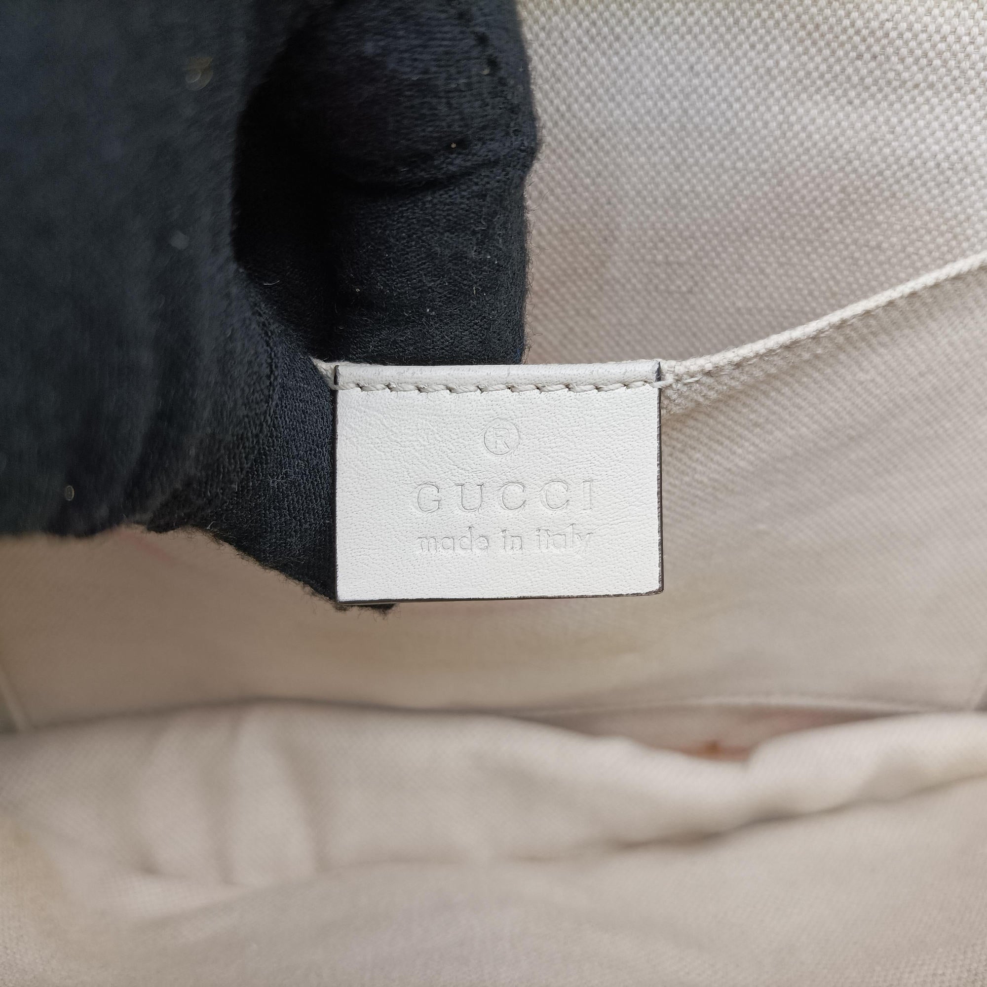 Pre-owned Gucci Dionysus bamboo White×navy×red Leather 448075 shoulderbag | stylenewstar