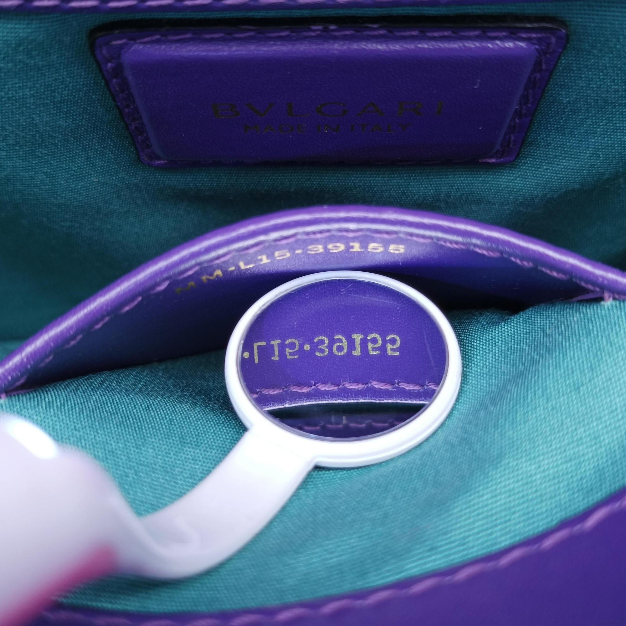 Pre-owned Bvlgari SERPENTI FOREVER Purple leather  shoulderbag | stylenewstar