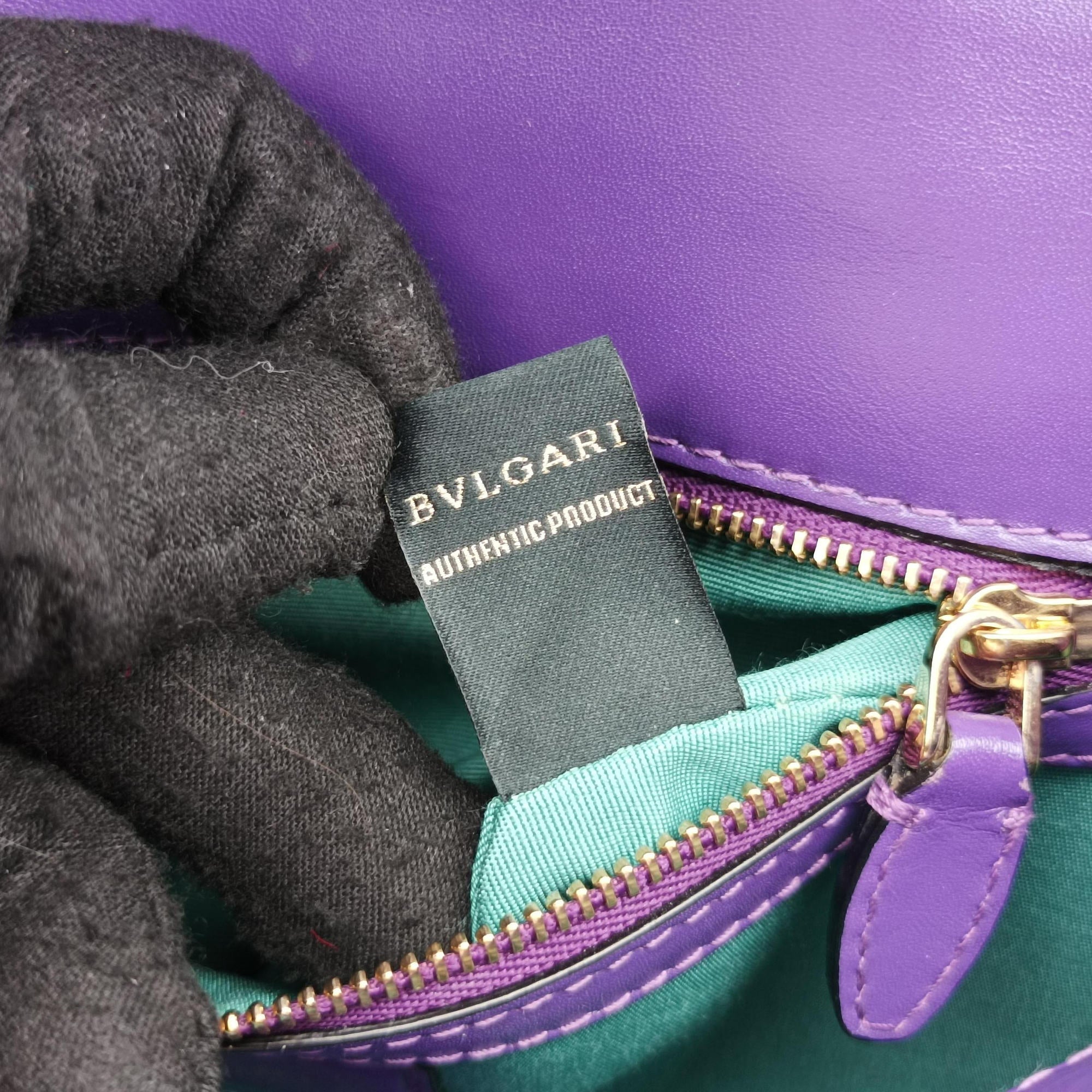 Pre-owned Bvlgari SERPENTI FOREVER Purple leather  shoulderbag | stylenewstar