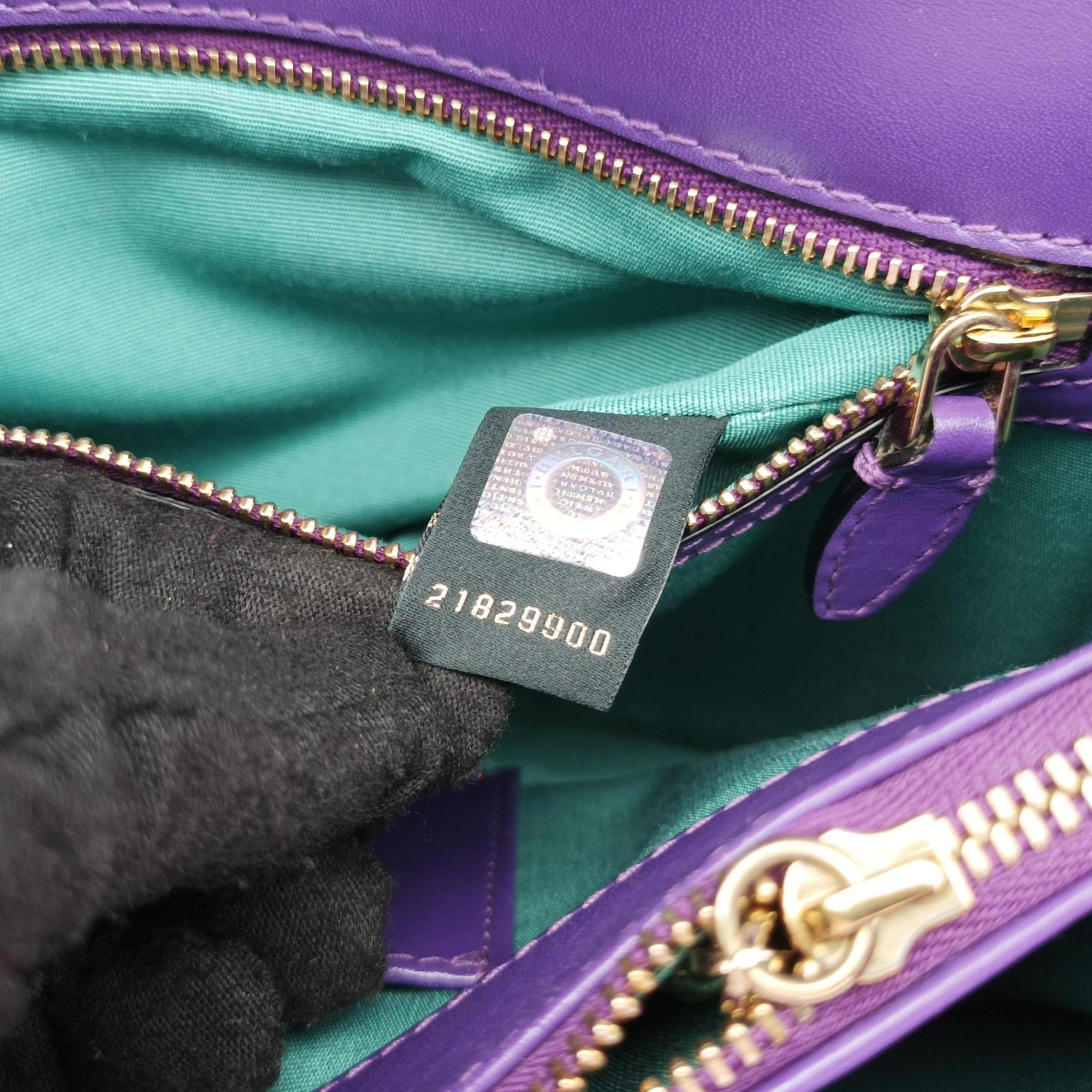 Pre-owned Bvlgari SERPENTI FOREVER Purple leather  shoulderbag | stylenewstar