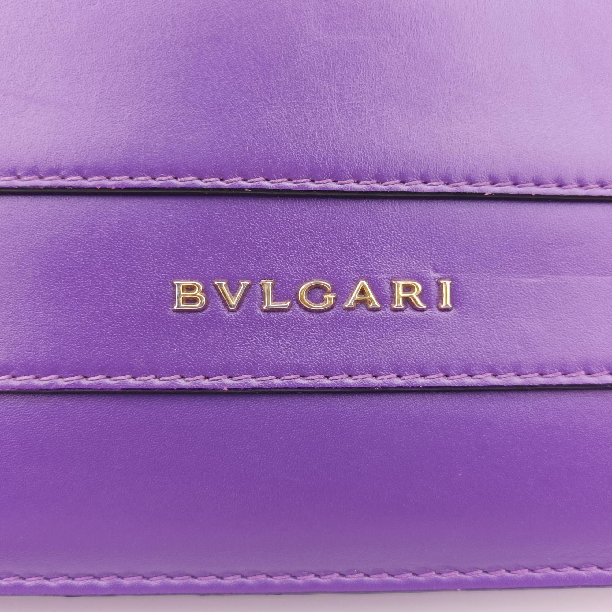 Pre-owned Bvlgari SERPENTI FOREVER Purple leather  shoulderbag | stylenewstar