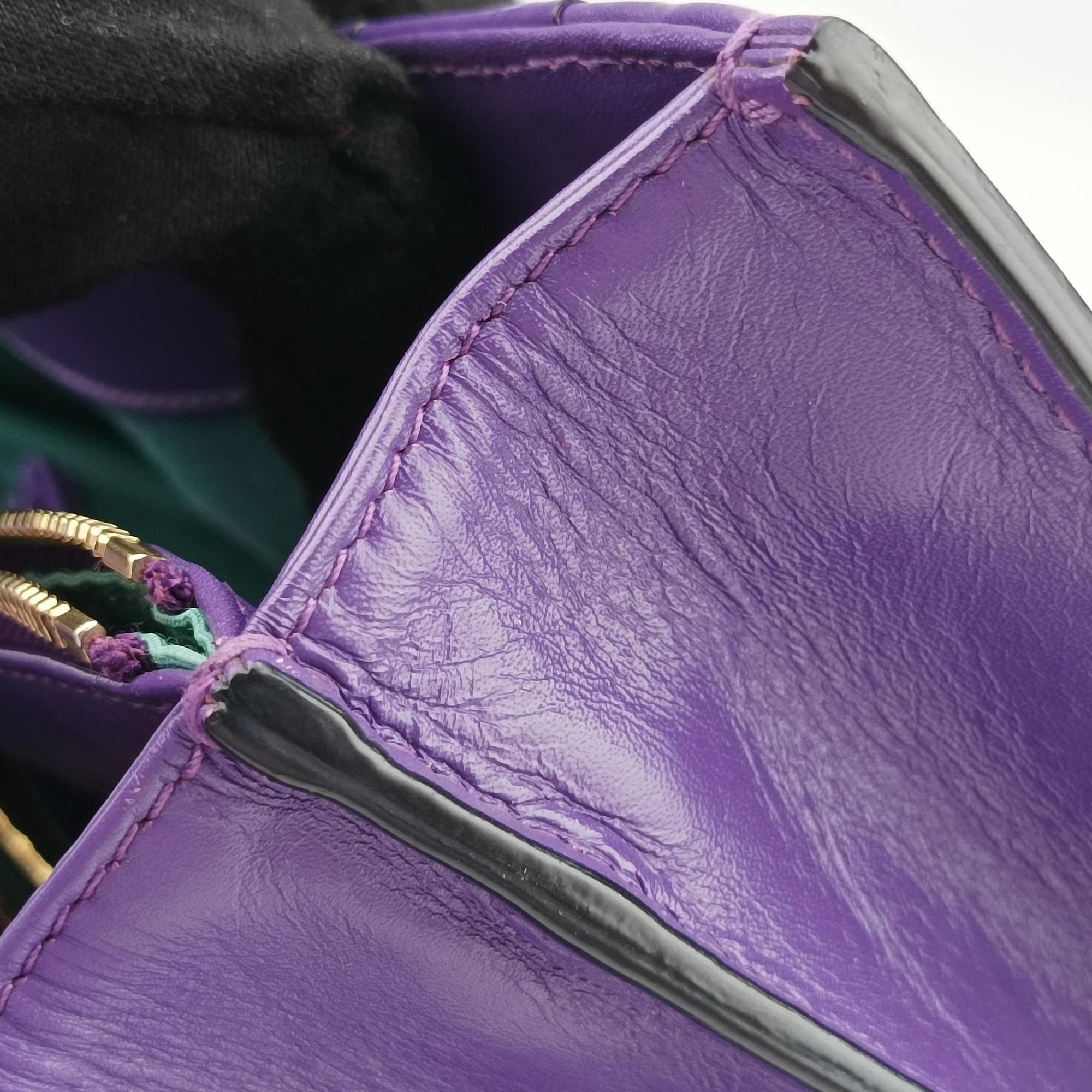 Pre-owned Bvlgari SERPENTI FOREVER Purple leather  shoulderbag | stylenewstar