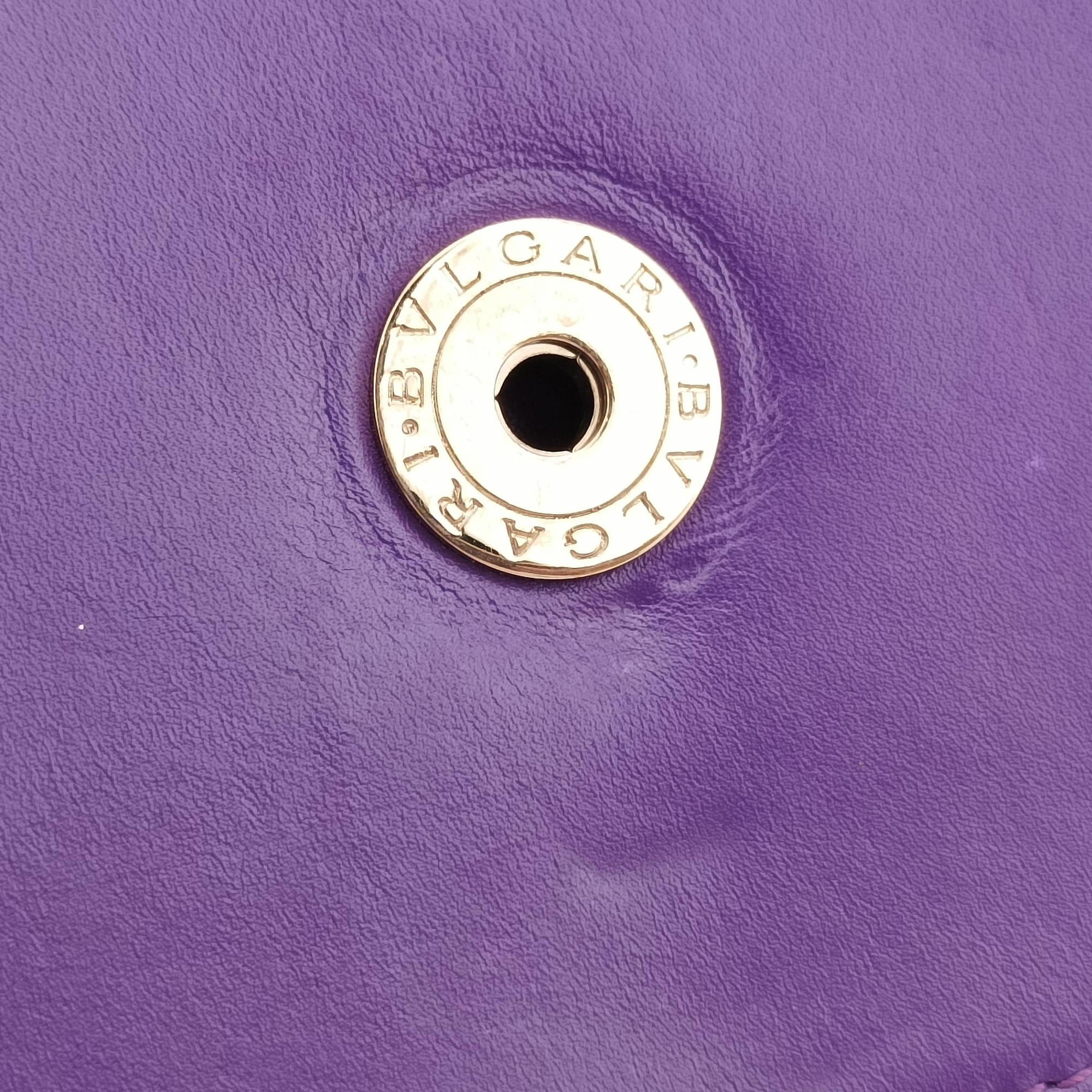 Pre-owned Bvlgari SERPENTI FOREVER Purple leather  shoulderbag | stylenewstar