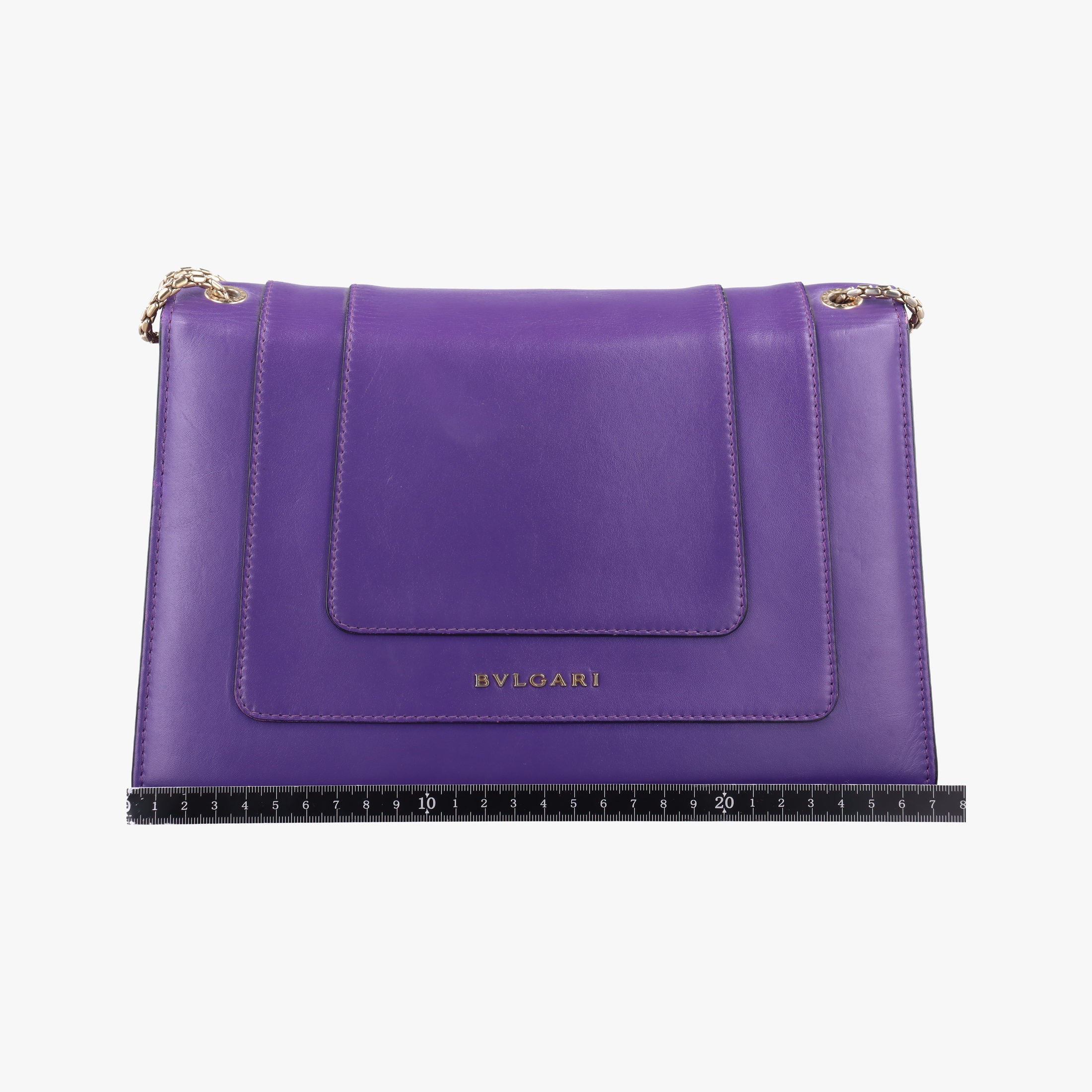 Pre-owned Bvlgari SERPENTI FOREVER Purple leather  shoulderbag | stylenewstar