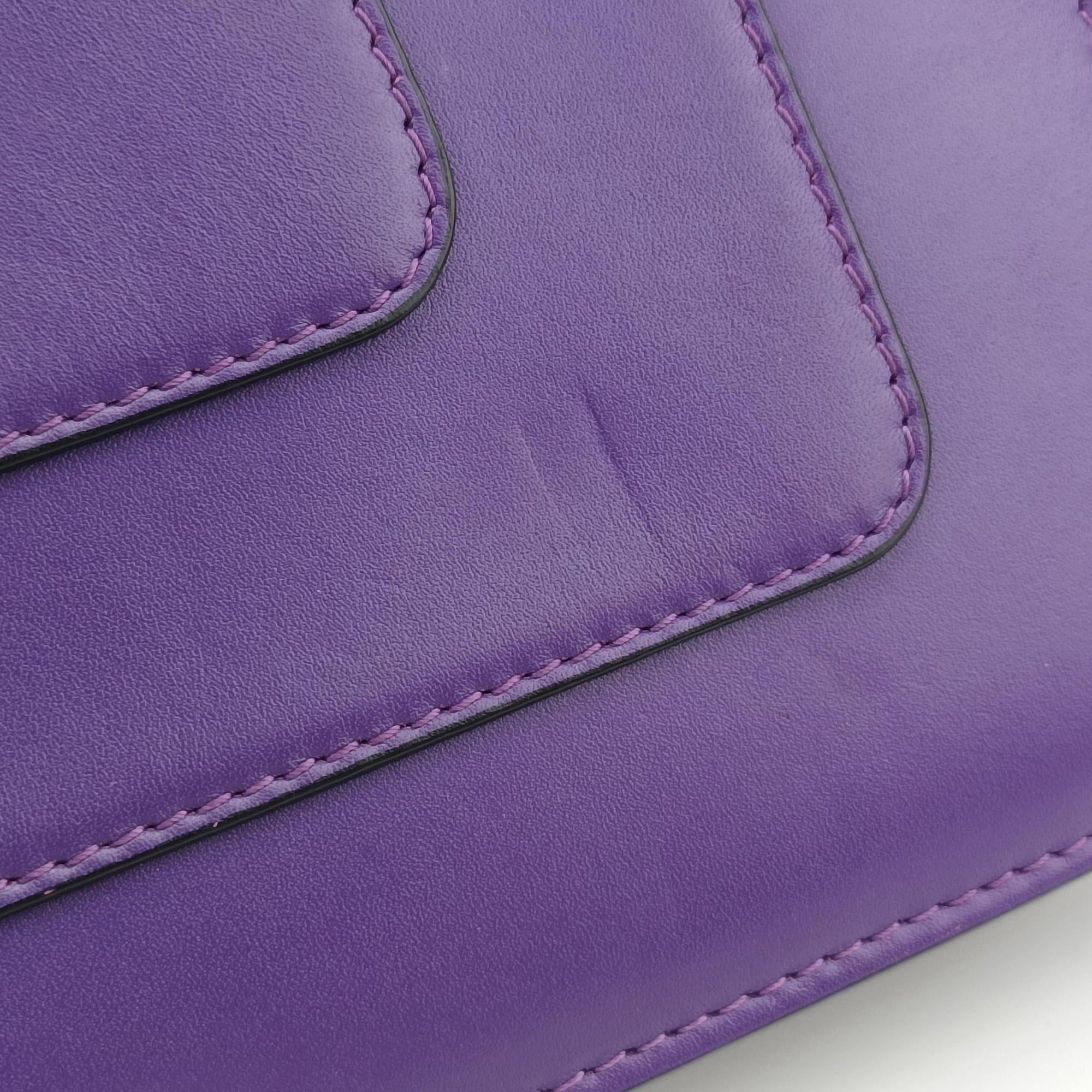 Pre-owned Bvlgari SERPENTI FOREVER Purple leather  shoulderbag | stylenewstar