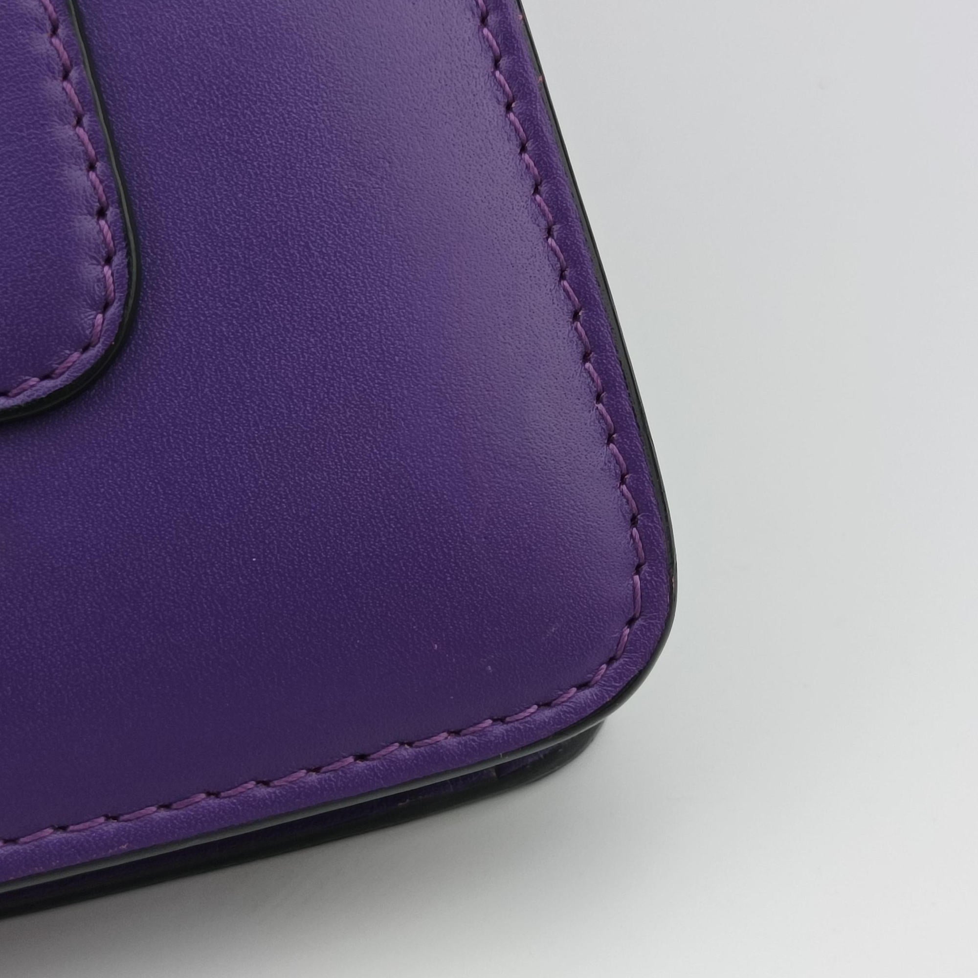 Pre-owned Bvlgari SERPENTI FOREVER Purple leather  shoulderbag | stylenewstar