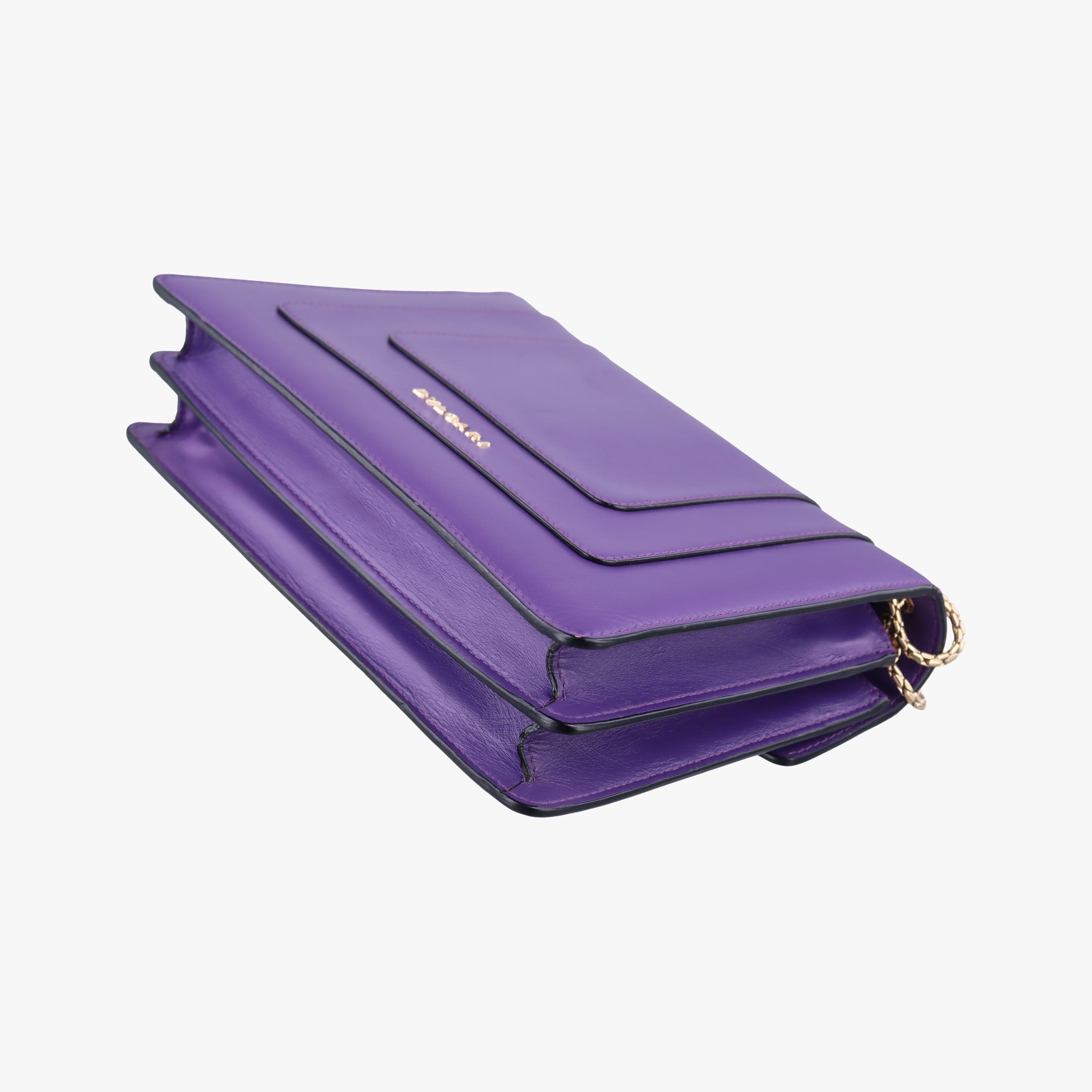Pre-owned Bvlgari SERPENTI FOREVER Purple leather  shoulderbag | stylenewstar