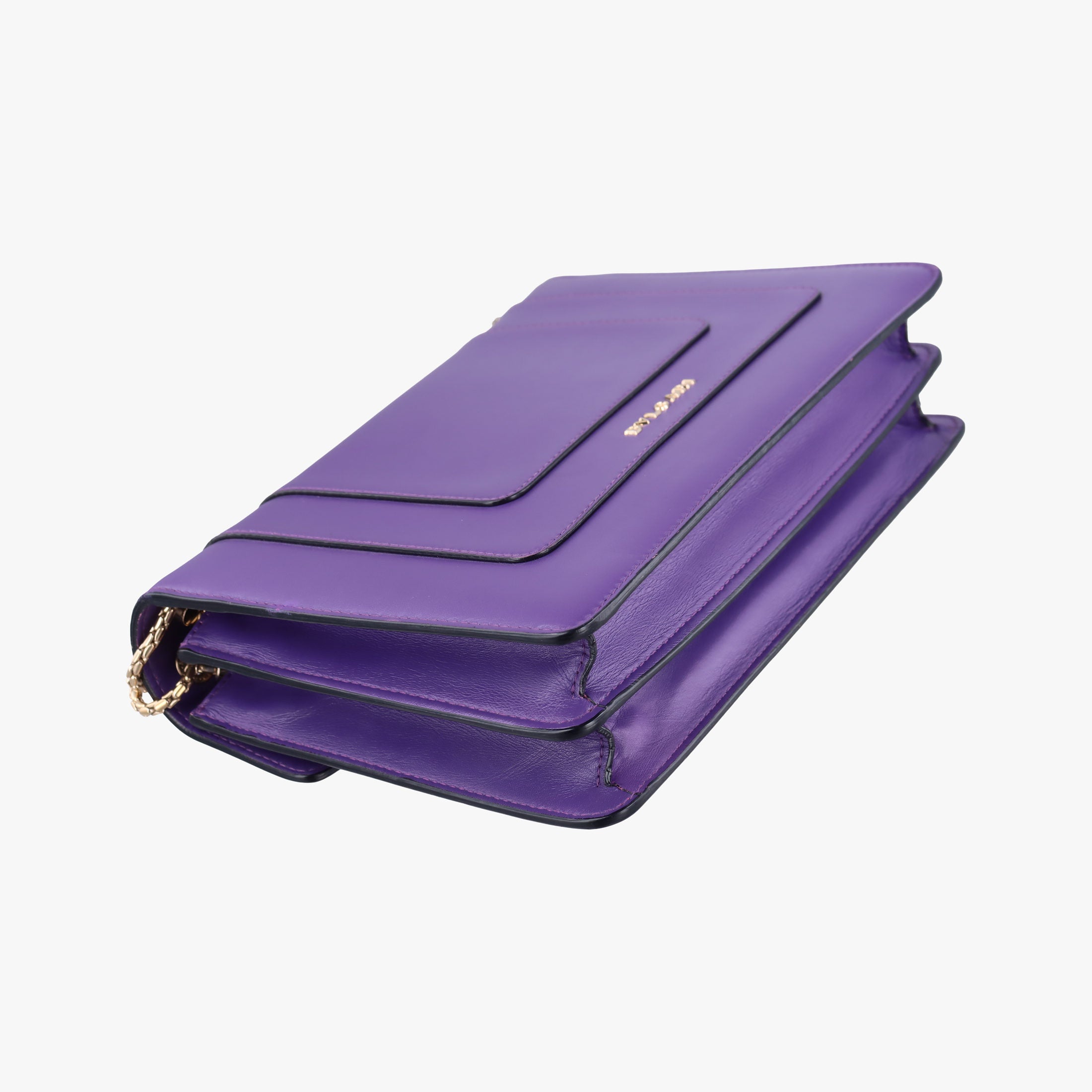 Pre-owned Bvlgari SERPENTI FOREVER Purple leather  shoulderbag | stylenewstar