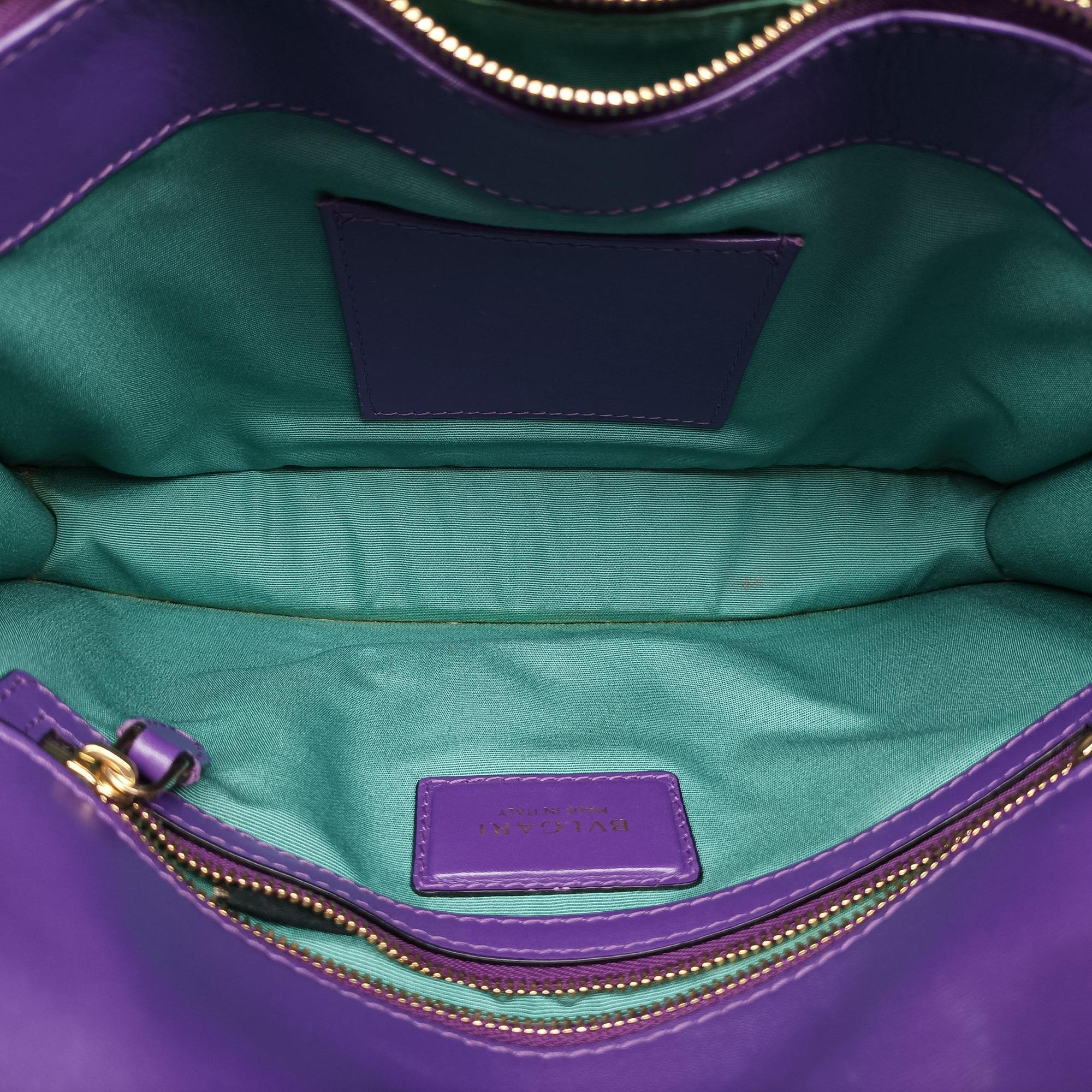 Pre-owned Bvlgari SERPENTI FOREVER Purple leather  shoulderbag | stylenewstar