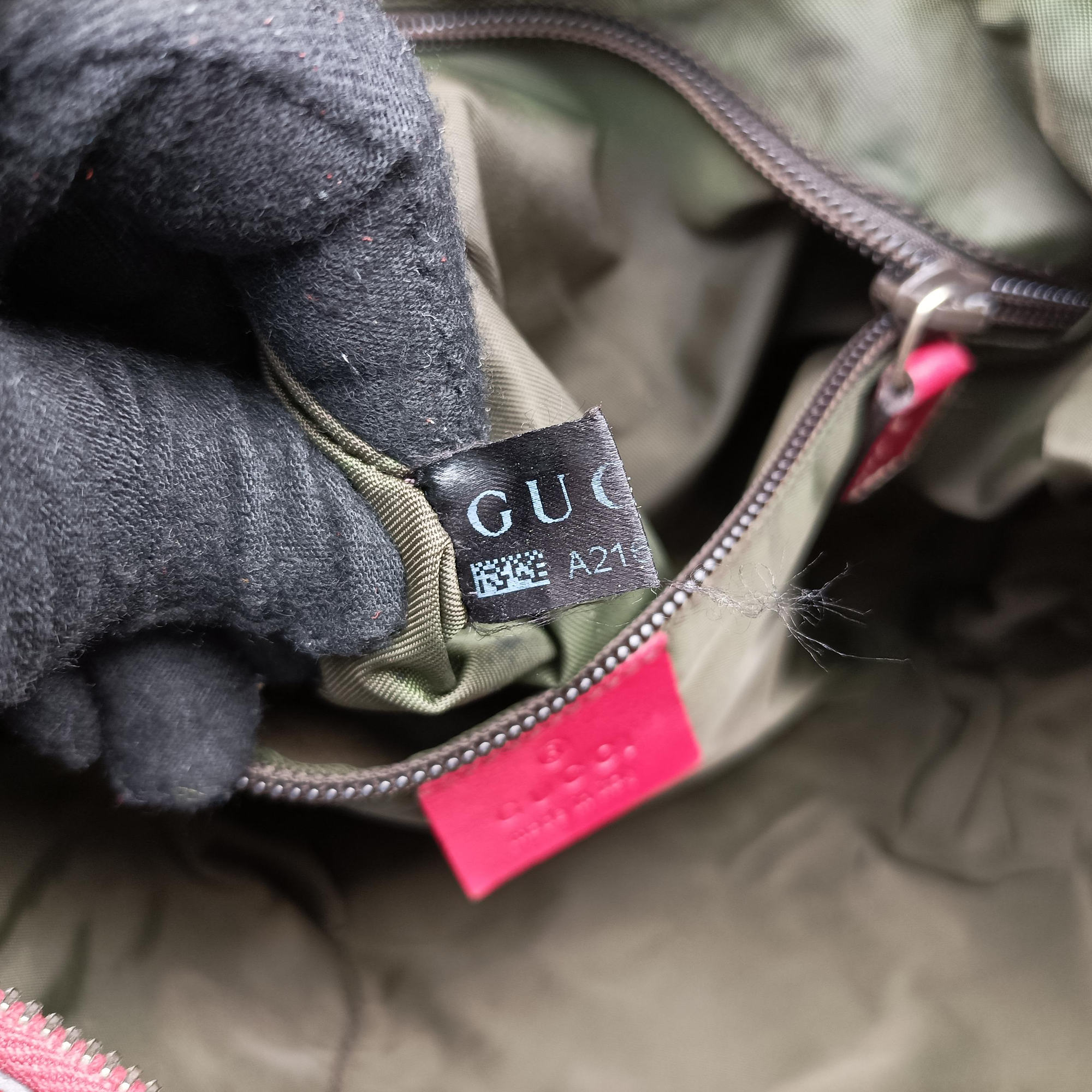 Secondhand Gucci Sherry Line Beige x Red Canvas×Leather 181092 shoulderbag | stylenewstar