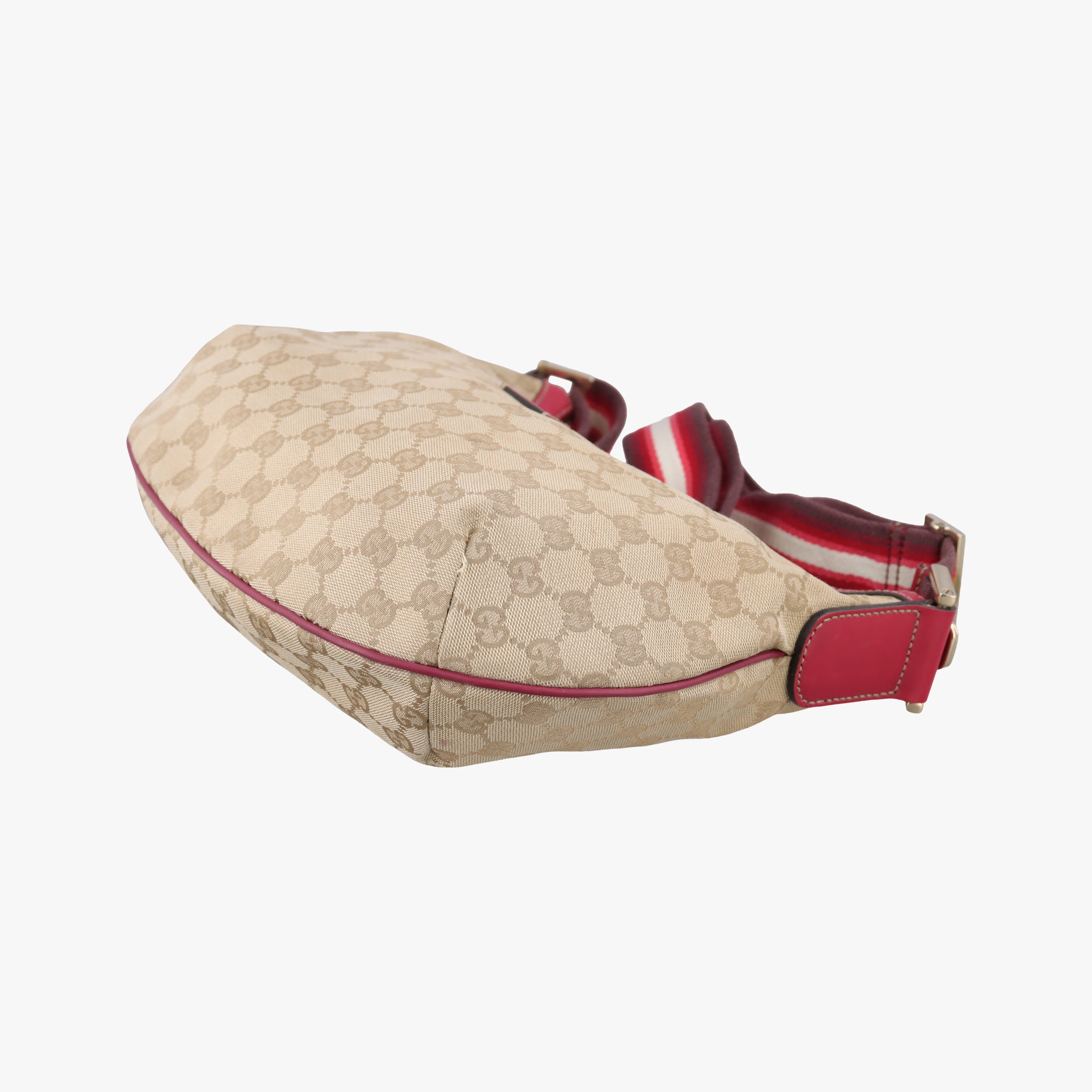 Secondhand Gucci Sherry Line Beige x Red Canvas×Leather 181092 shoulderbag | stylenewstar
