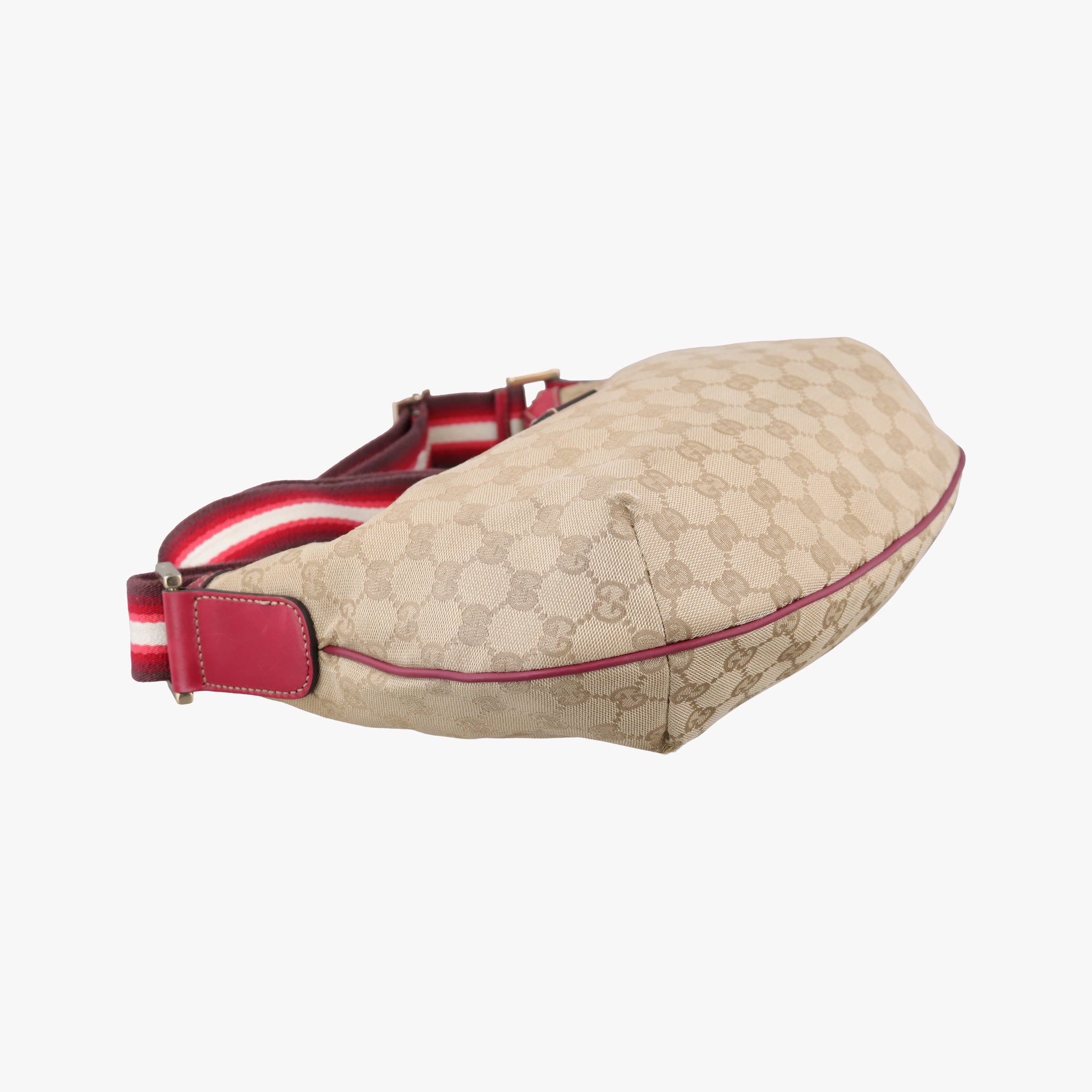 Secondhand Gucci Sherry Line Beige x Red Canvas×Leather 181092 shoulderbag | stylenewstar
