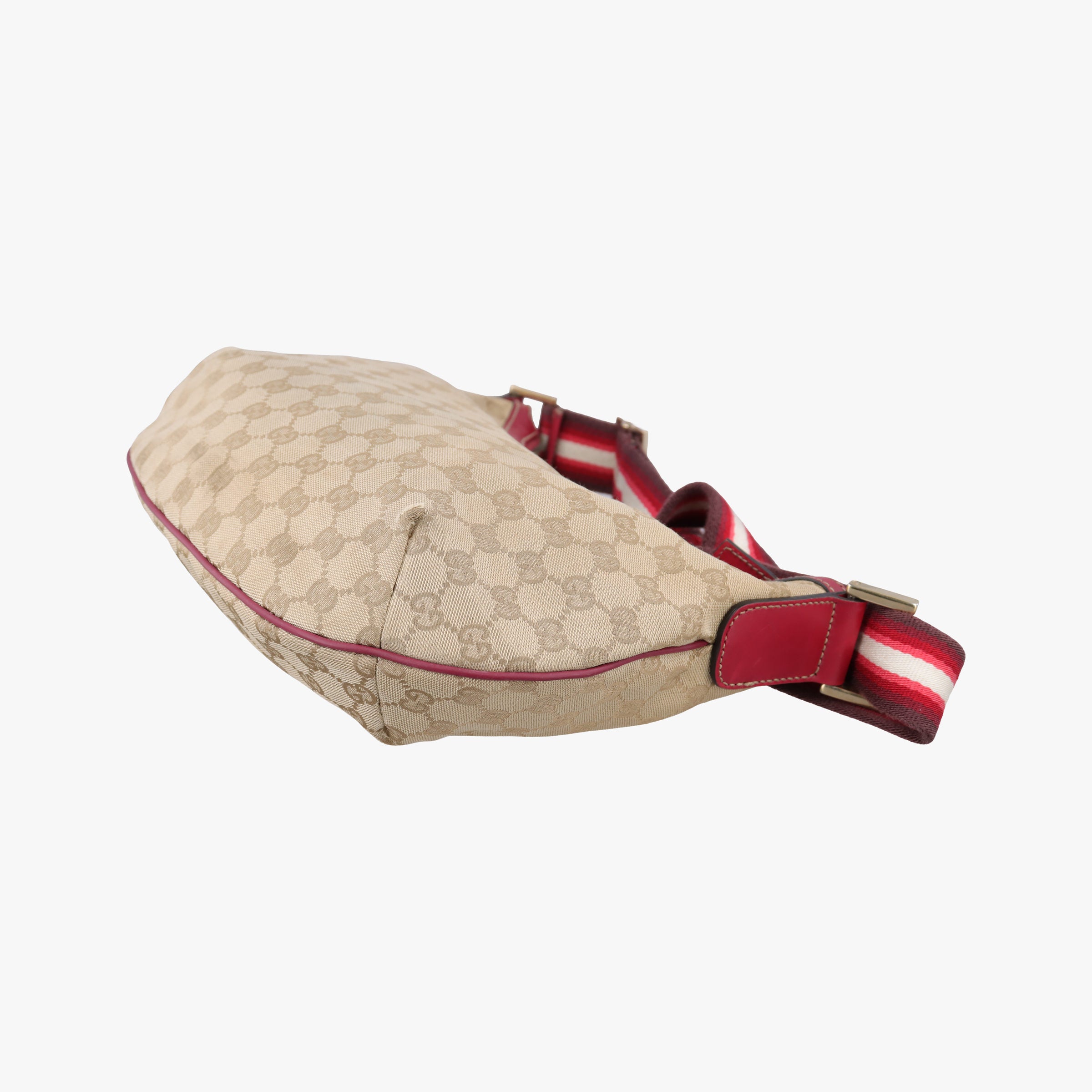 Secondhand Gucci Sherry Line Beige x Red Canvas×Leather 181092 shoulderbag | stylenewstar